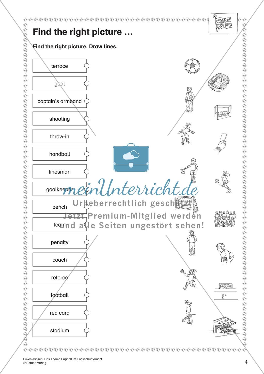 Wortschatzarbeit: Thema Fußball Preview 6