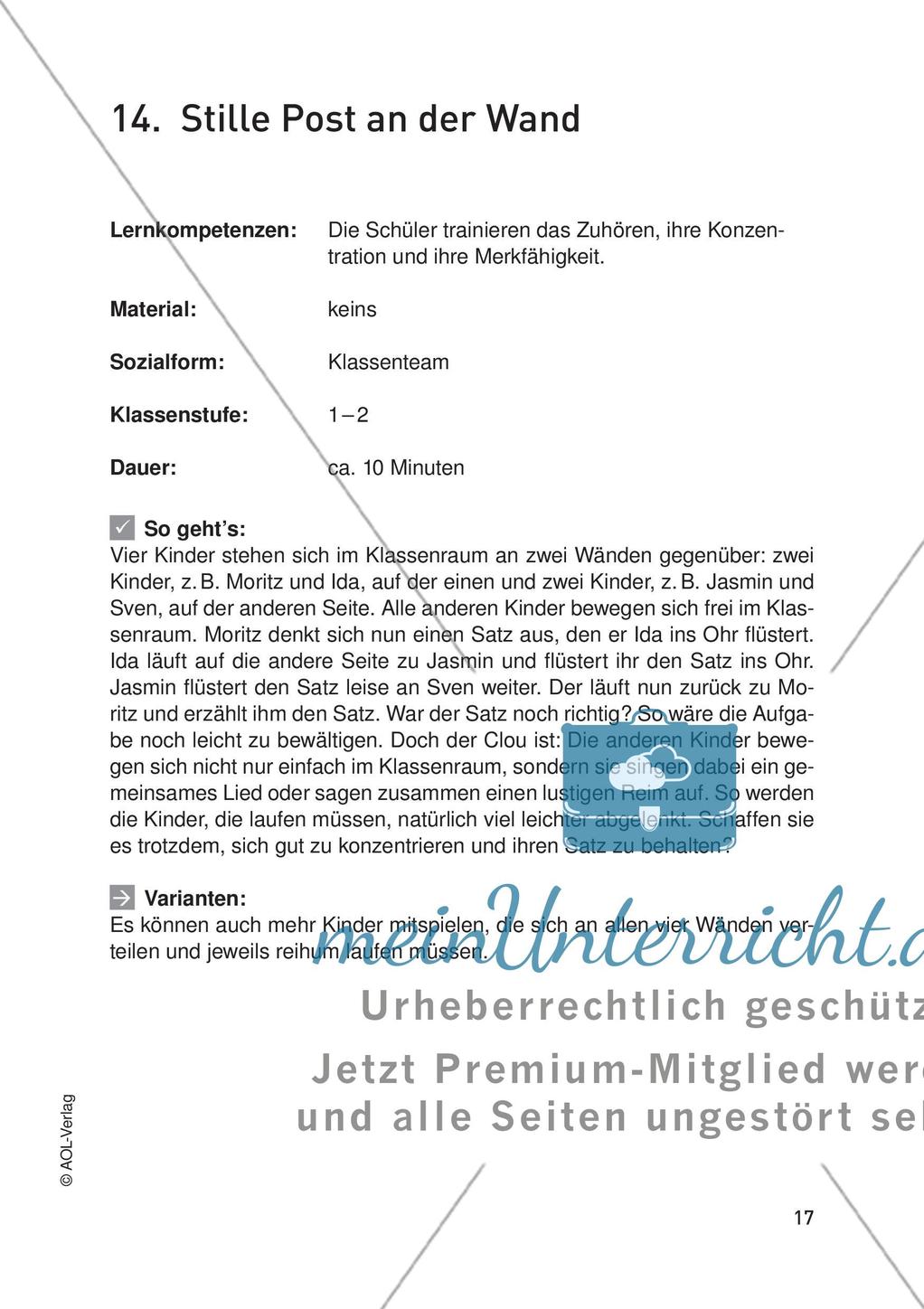 Bewegungsangebote für alle Kompetenzbereiche: Teil 1 Preview 19