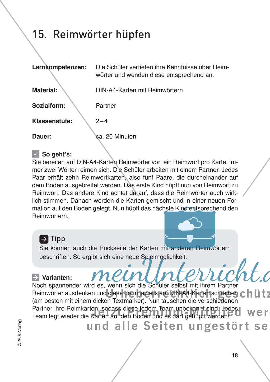 Bewegungsangebote für alle Kompetenzbereiche: Teil 1 Preview 20