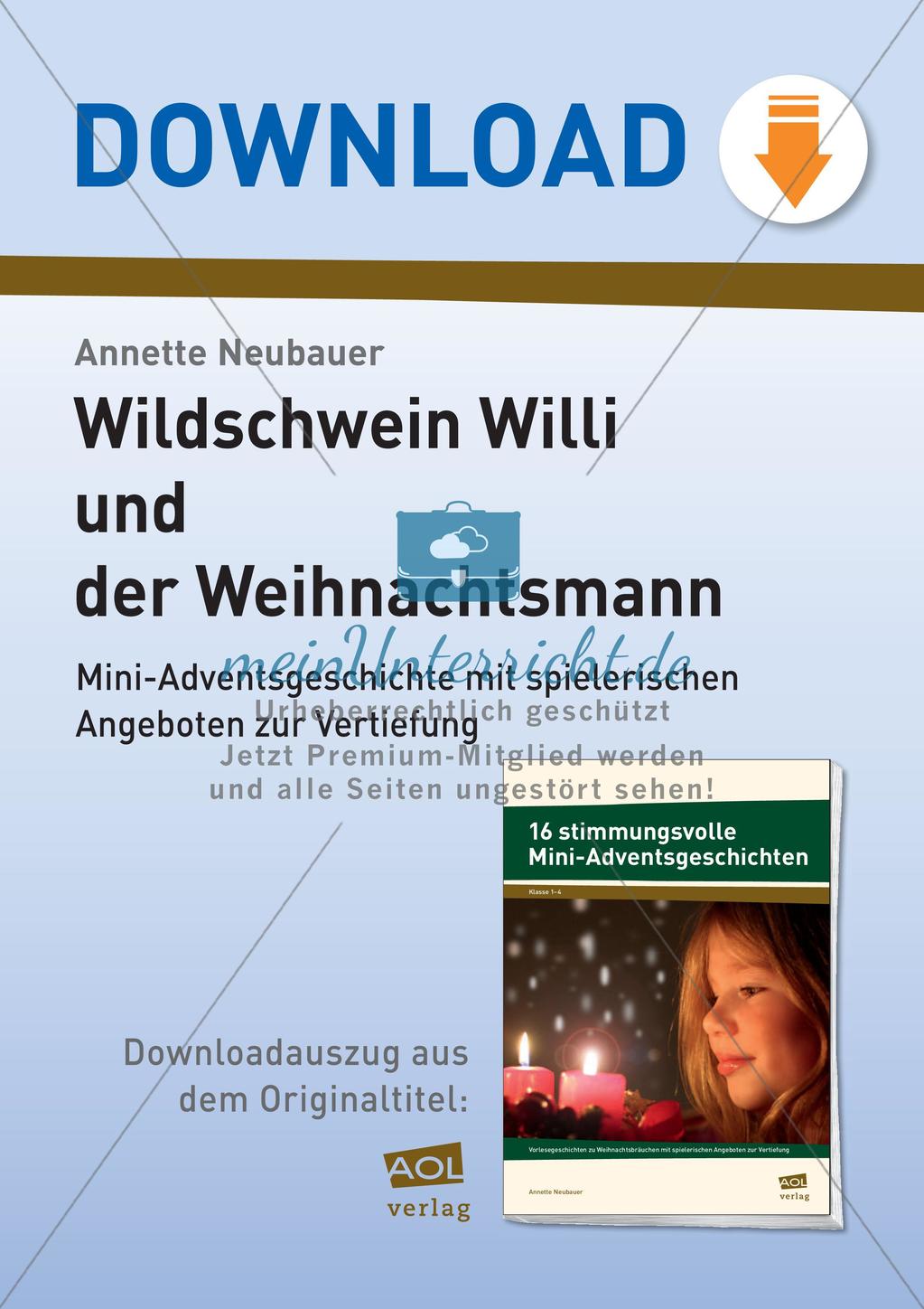 Adventsgeschichte: Wildschwein Willi und der Weihnachtsmann Preview 1