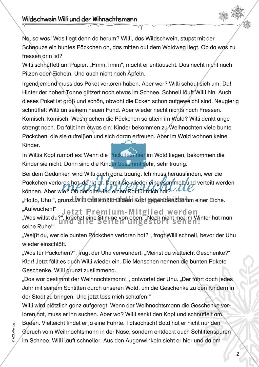 Adventsgeschichte: Wildschwein Willi und der Weihnachtsmann Preview 4