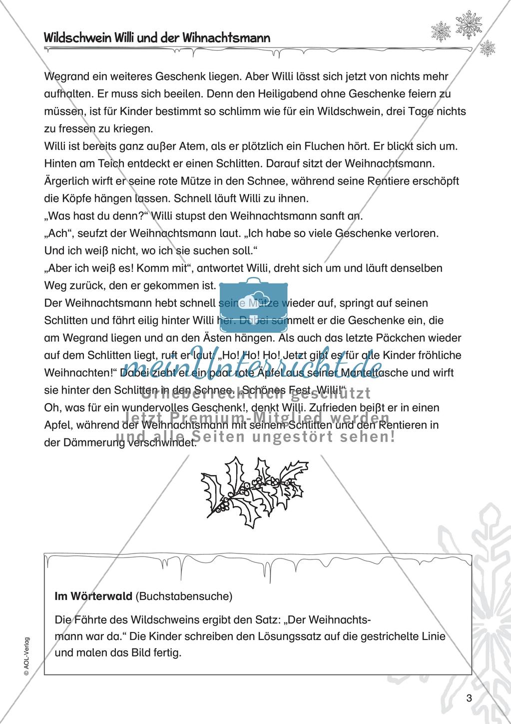Adventsgeschichte: Wildschwein Willi und der Weihnachtsmann Preview 5
