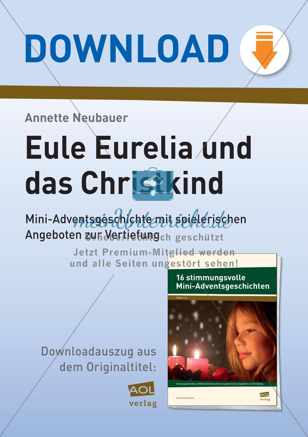 Adventsgeschichte: Eule Eurelia und das Christkind Preview 1