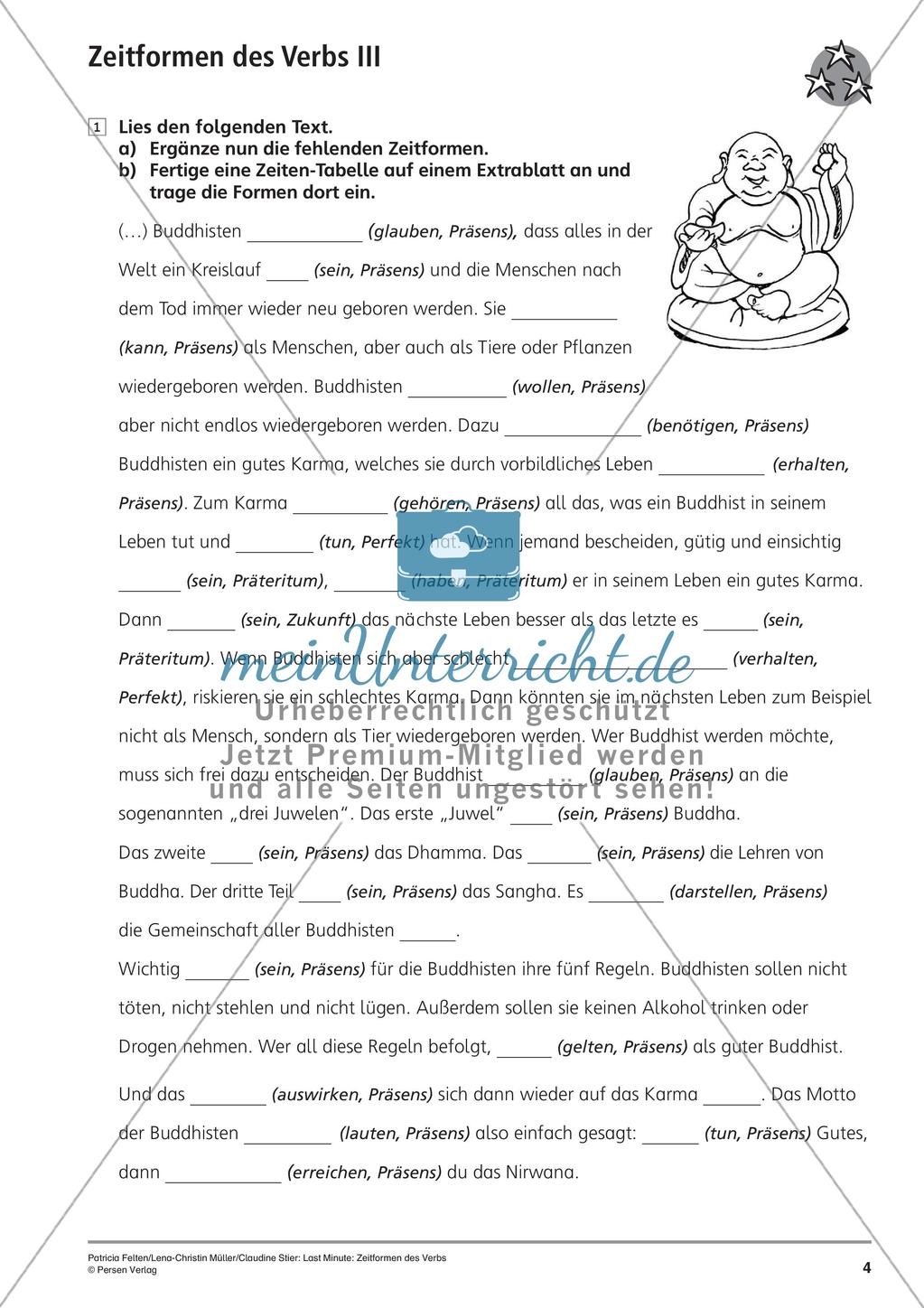 Zeitformen des Verbs Preview 7