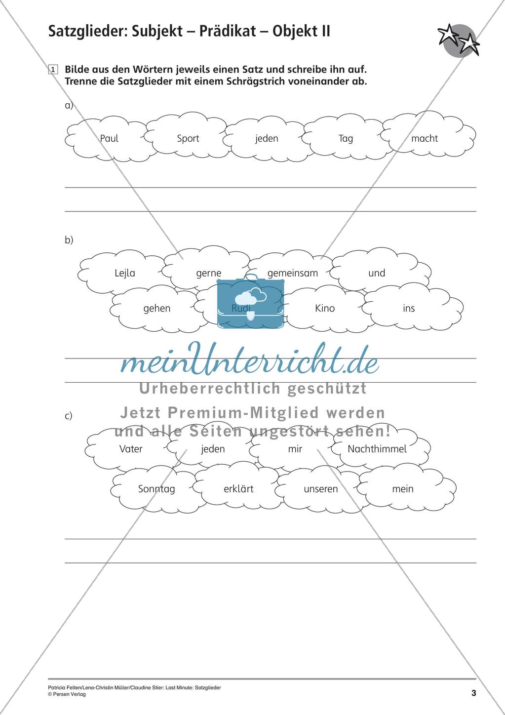 Satzglieder Preview 6