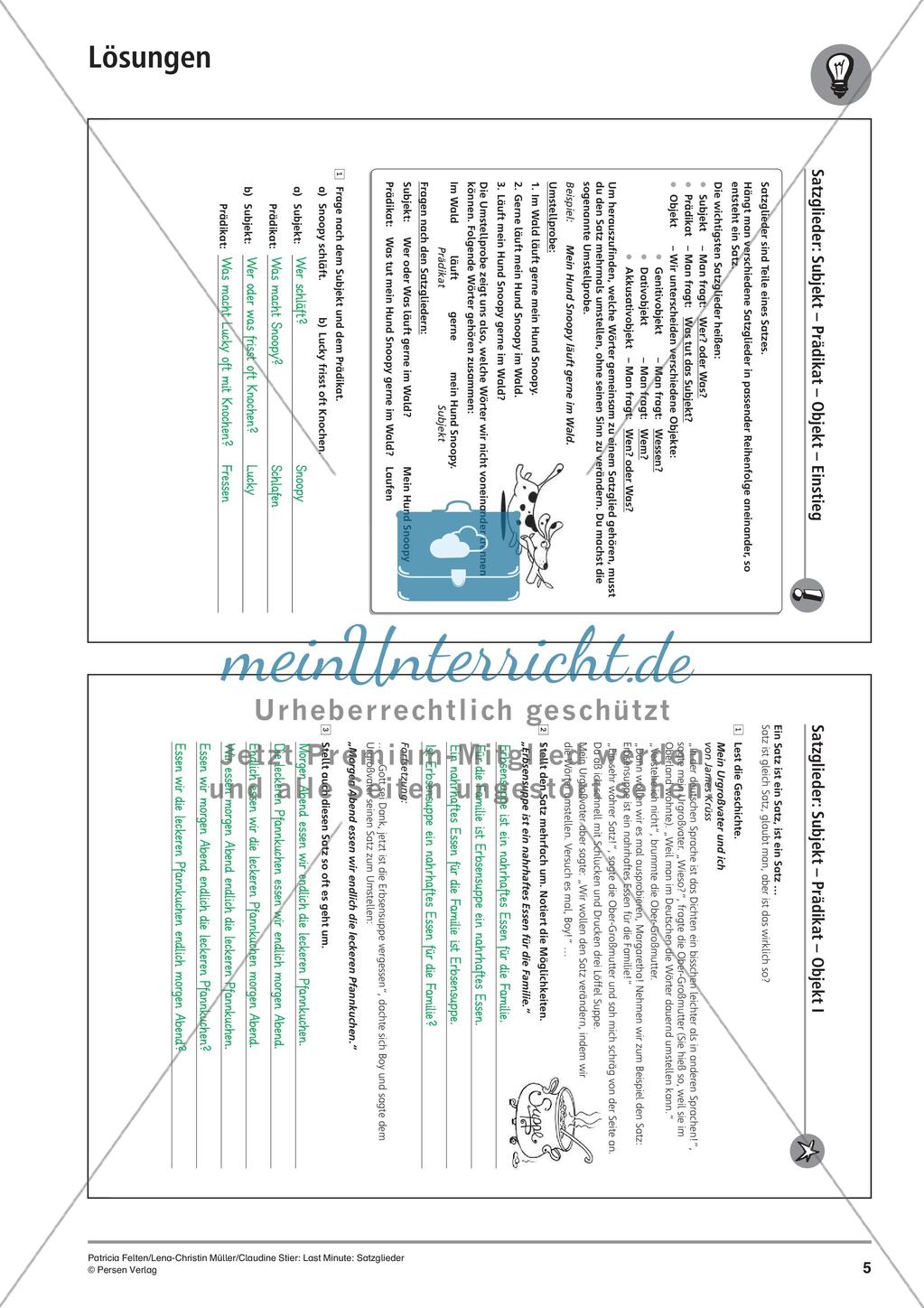Satzglieder Preview 8
