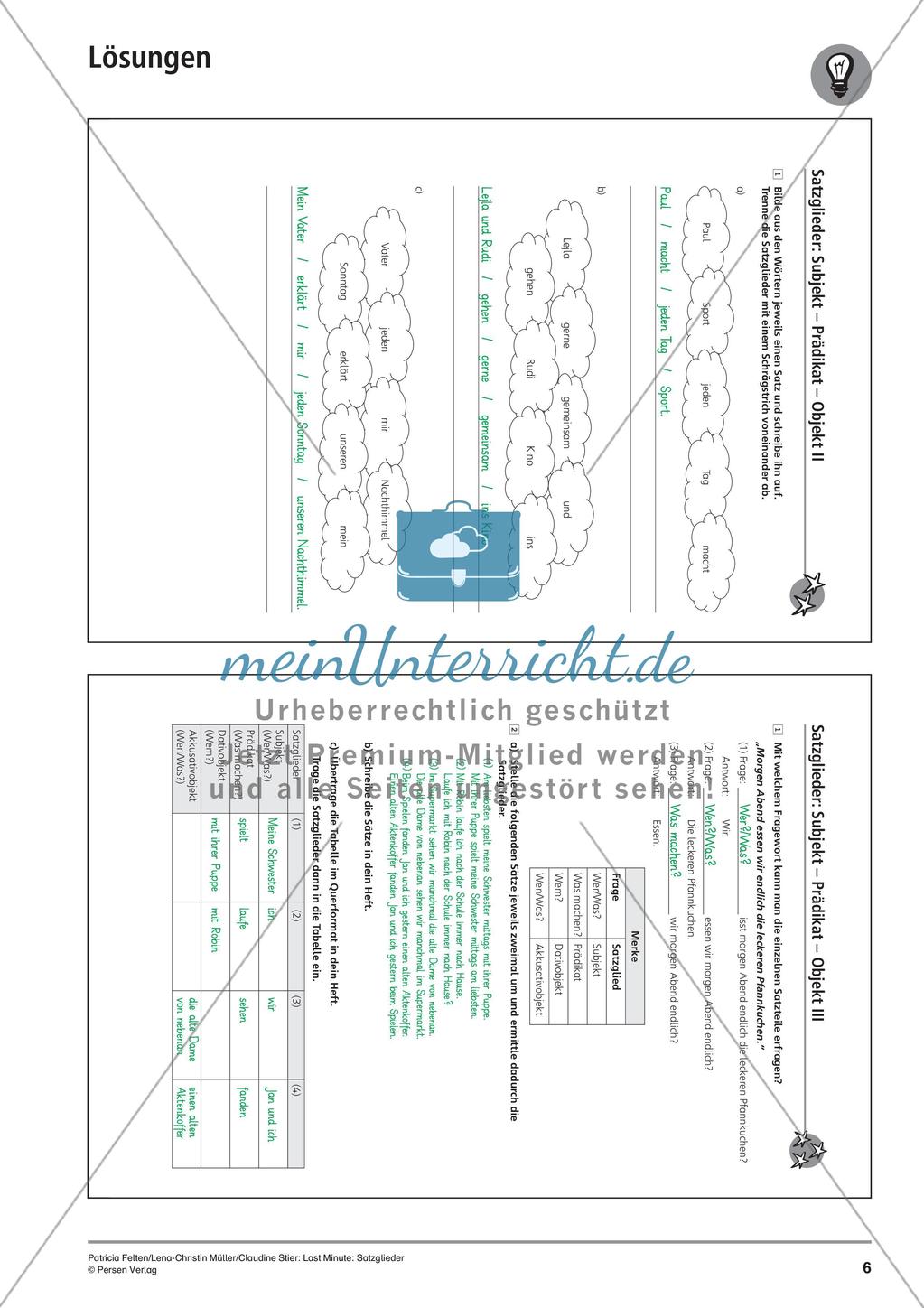Satzglieder Preview 9