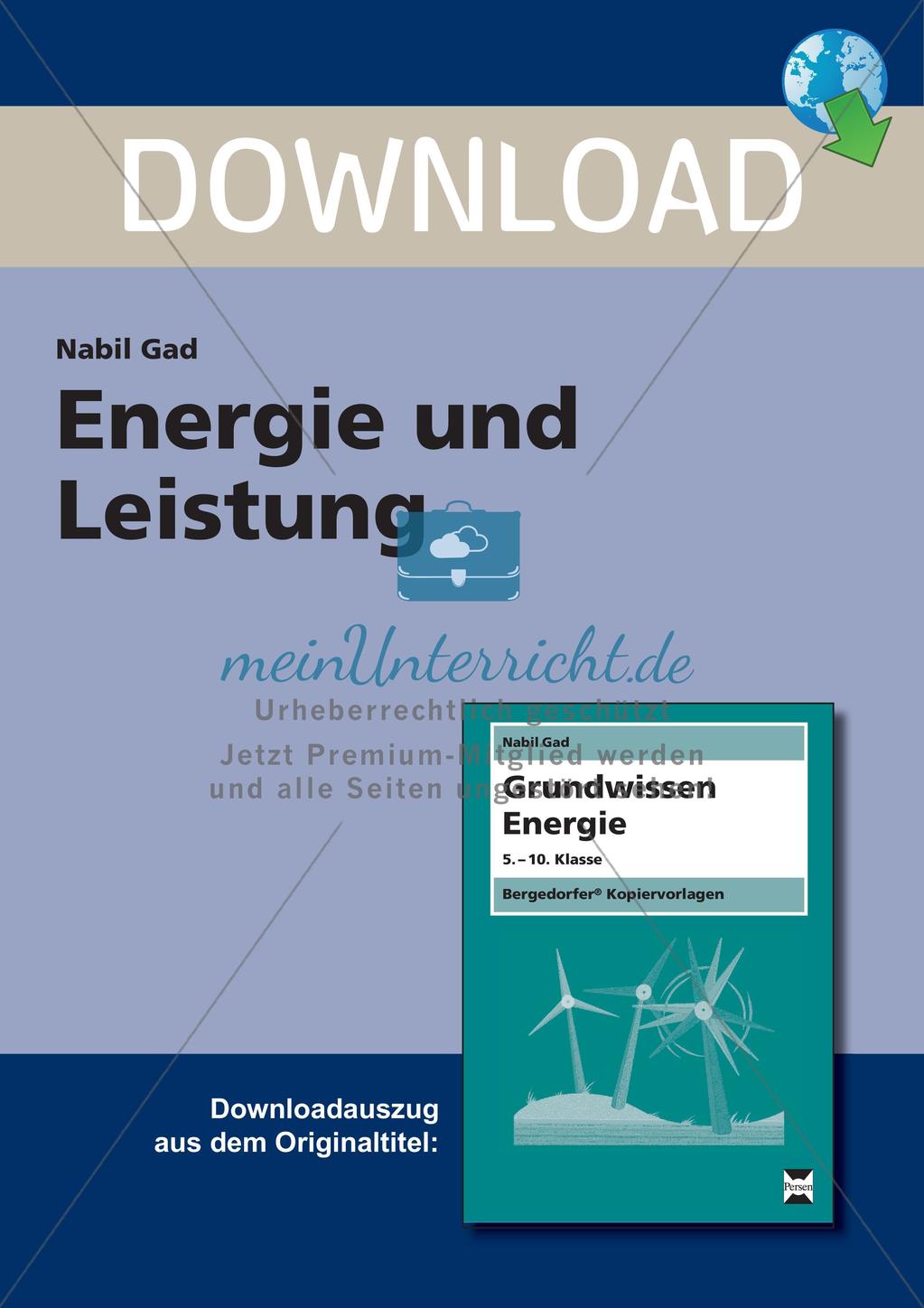 Grundwissen Energie: Energie und Leistung Preview 1