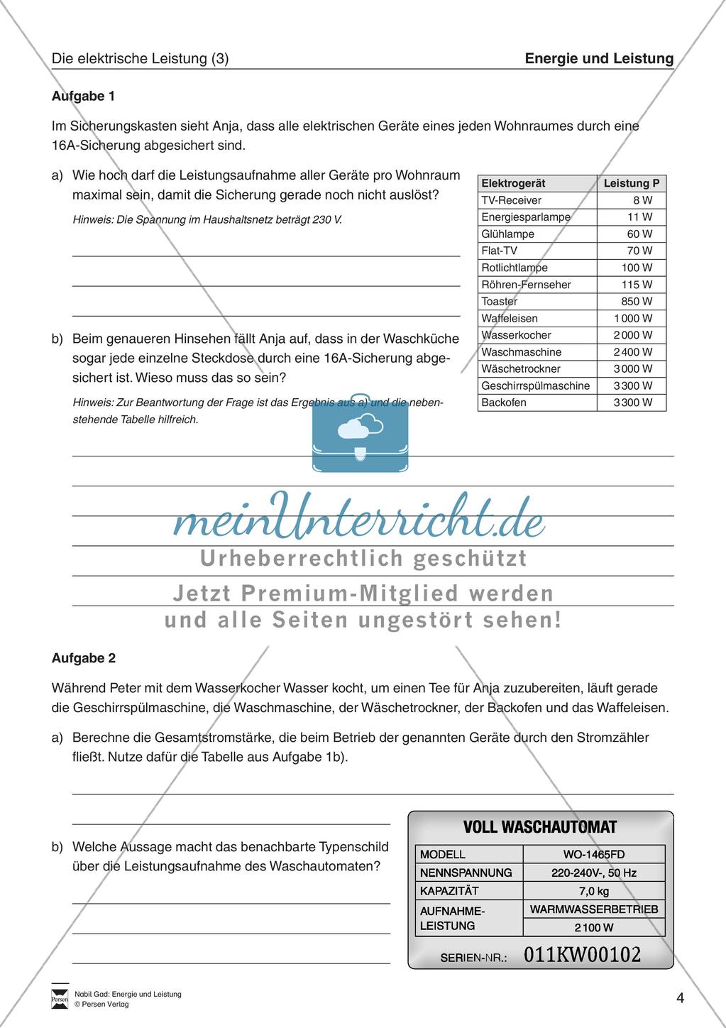 Grundwissen Energie: Energie und Leistung Preview 5