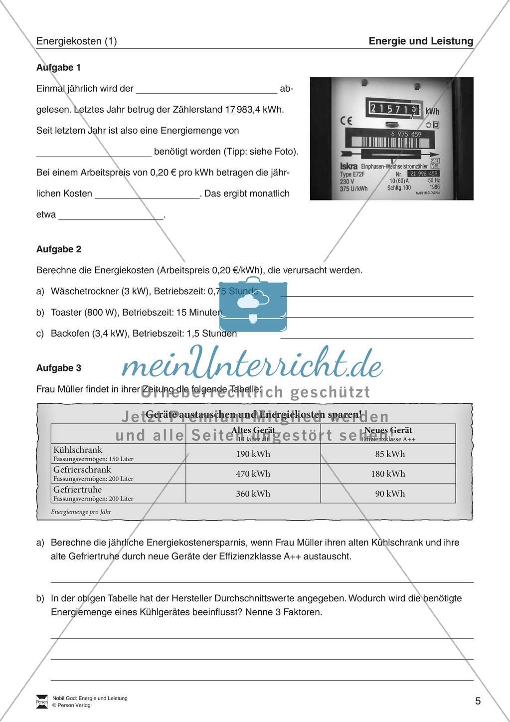 Grundwissen Energie: Energie und Leistung Preview 6