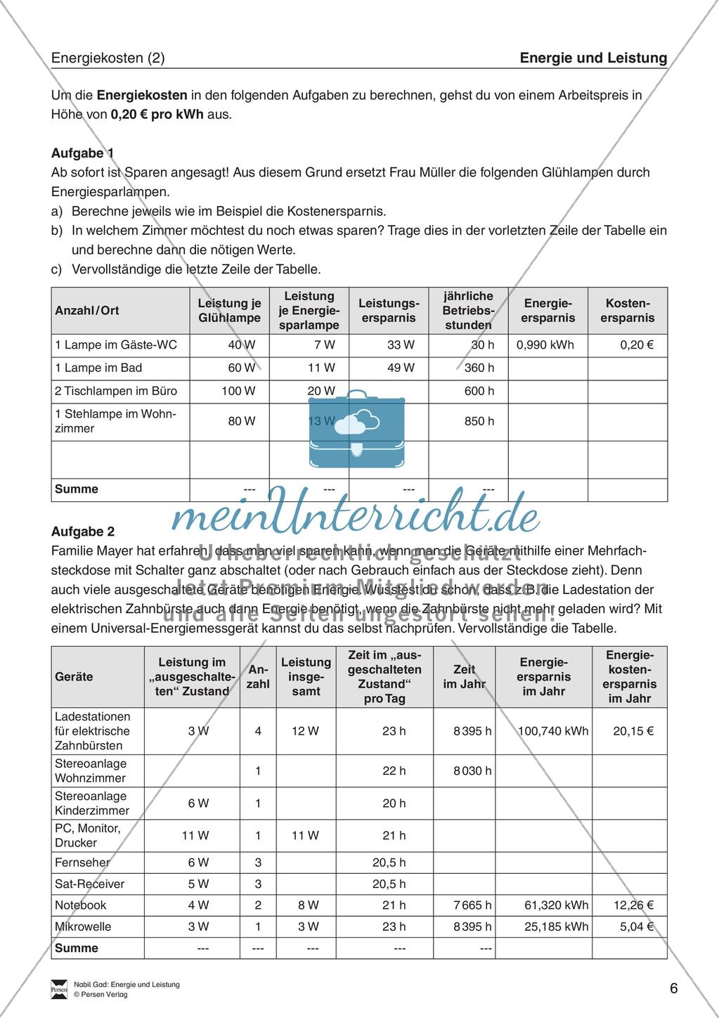 Grundwissen Energie: Energie und Leistung Preview 7