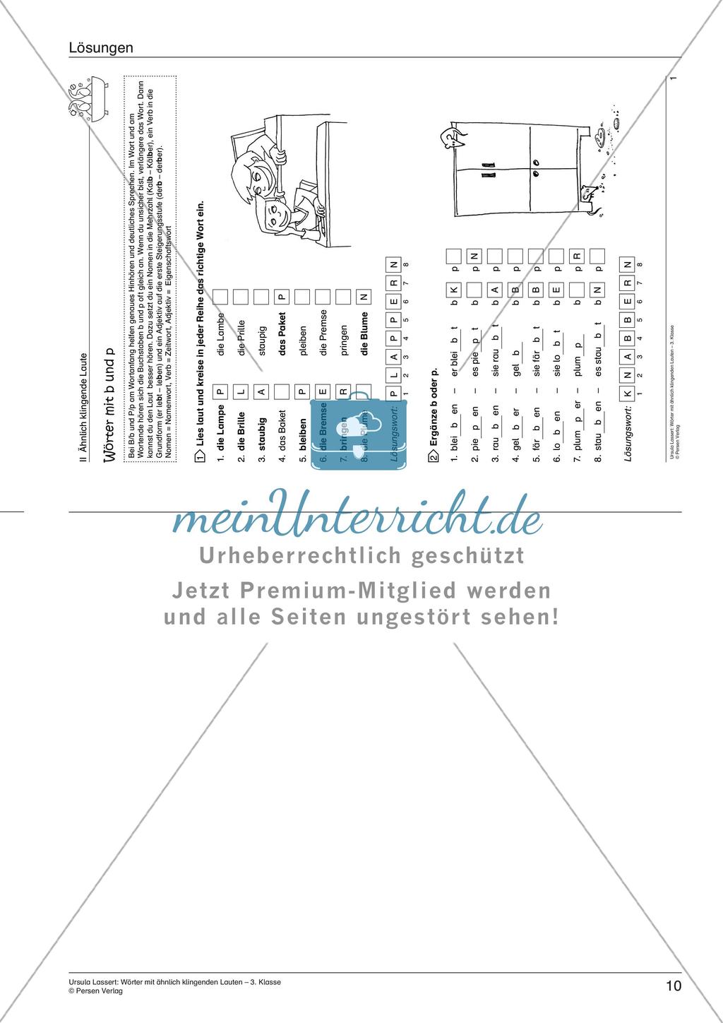 Wörter mit ähnlich klingenden Lauten Preview 12