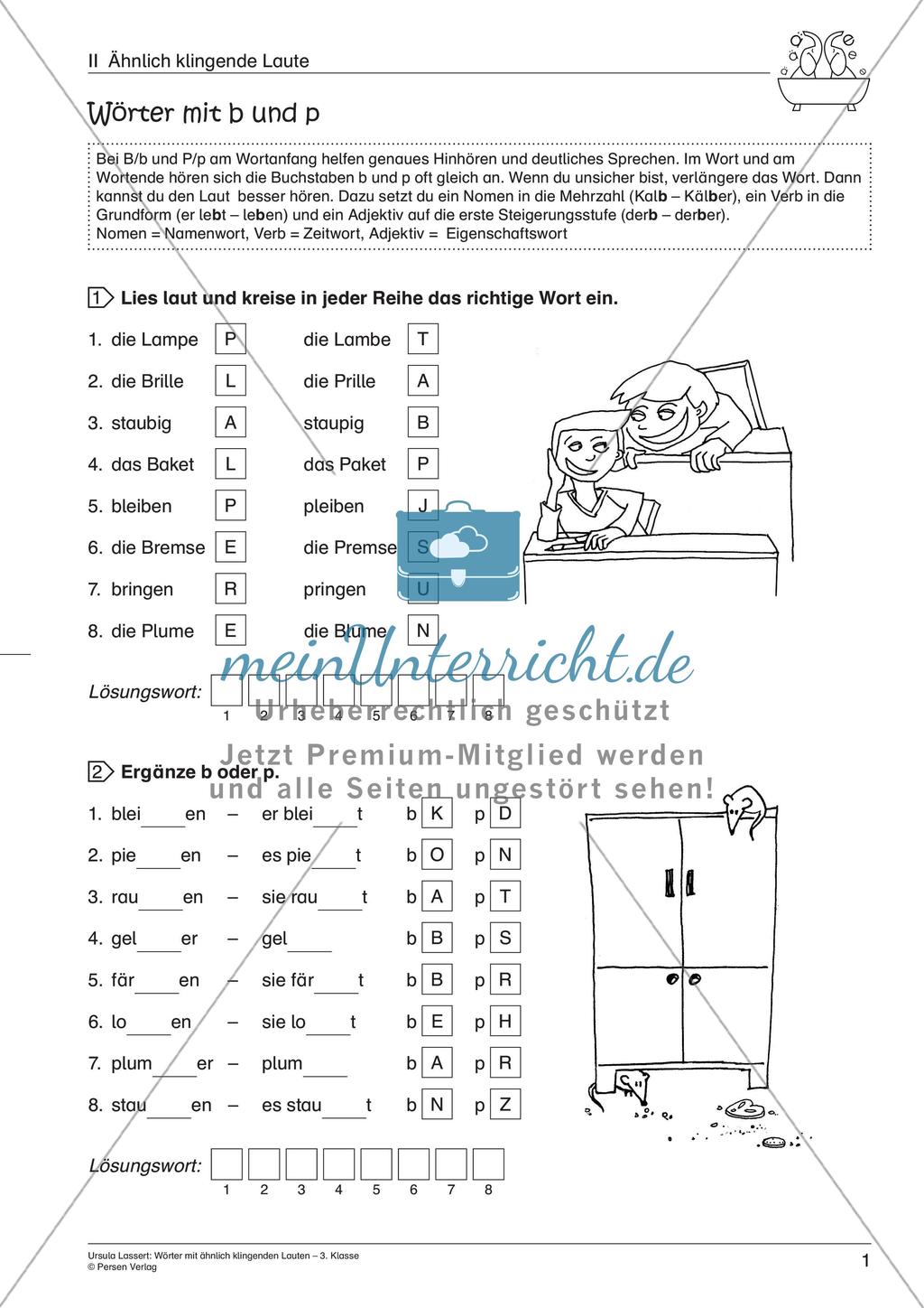 Wörter mit ähnlich klingenden Lauten Preview 3