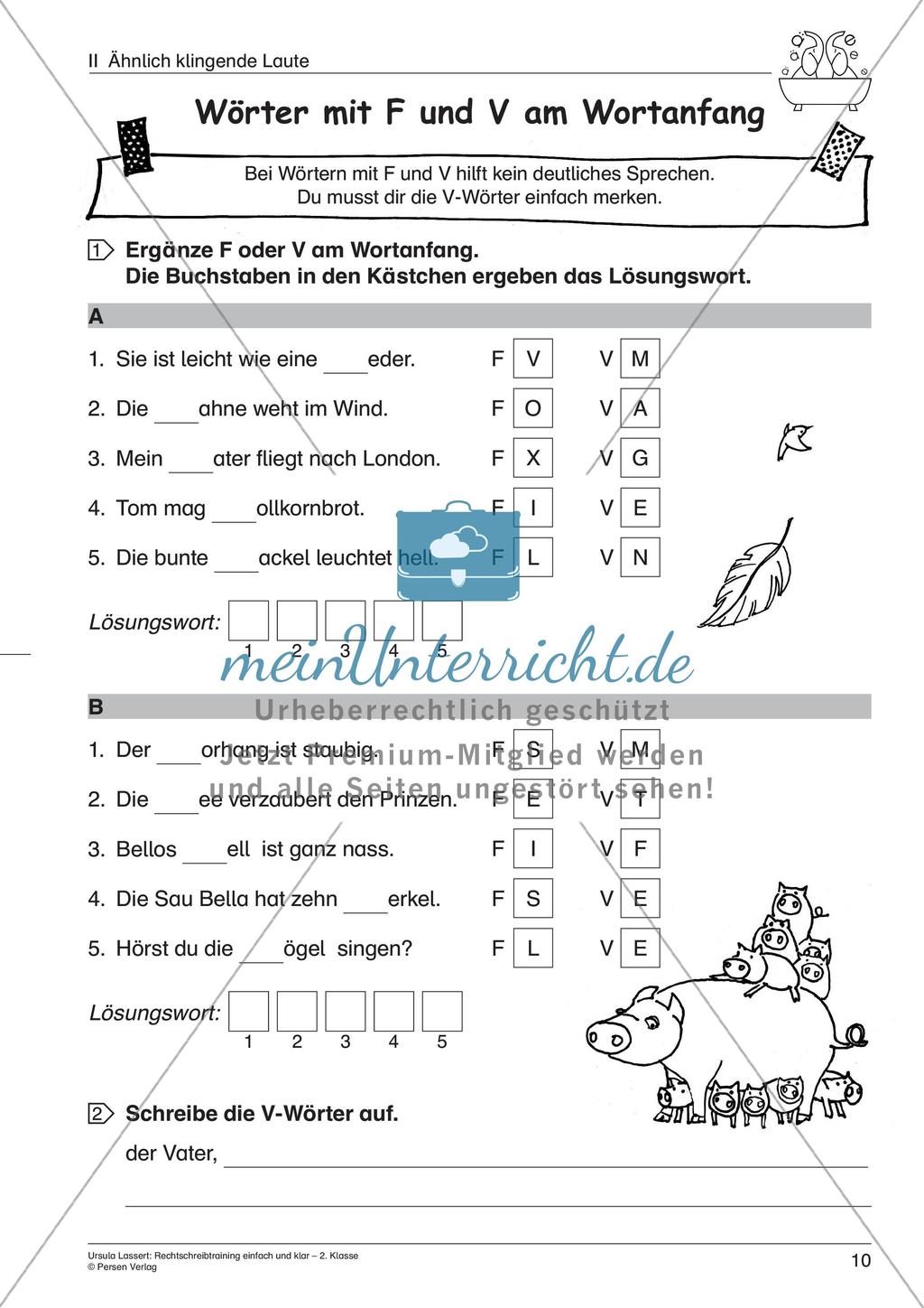 Wörter mit ähnlich klingenden Lauten Preview 12