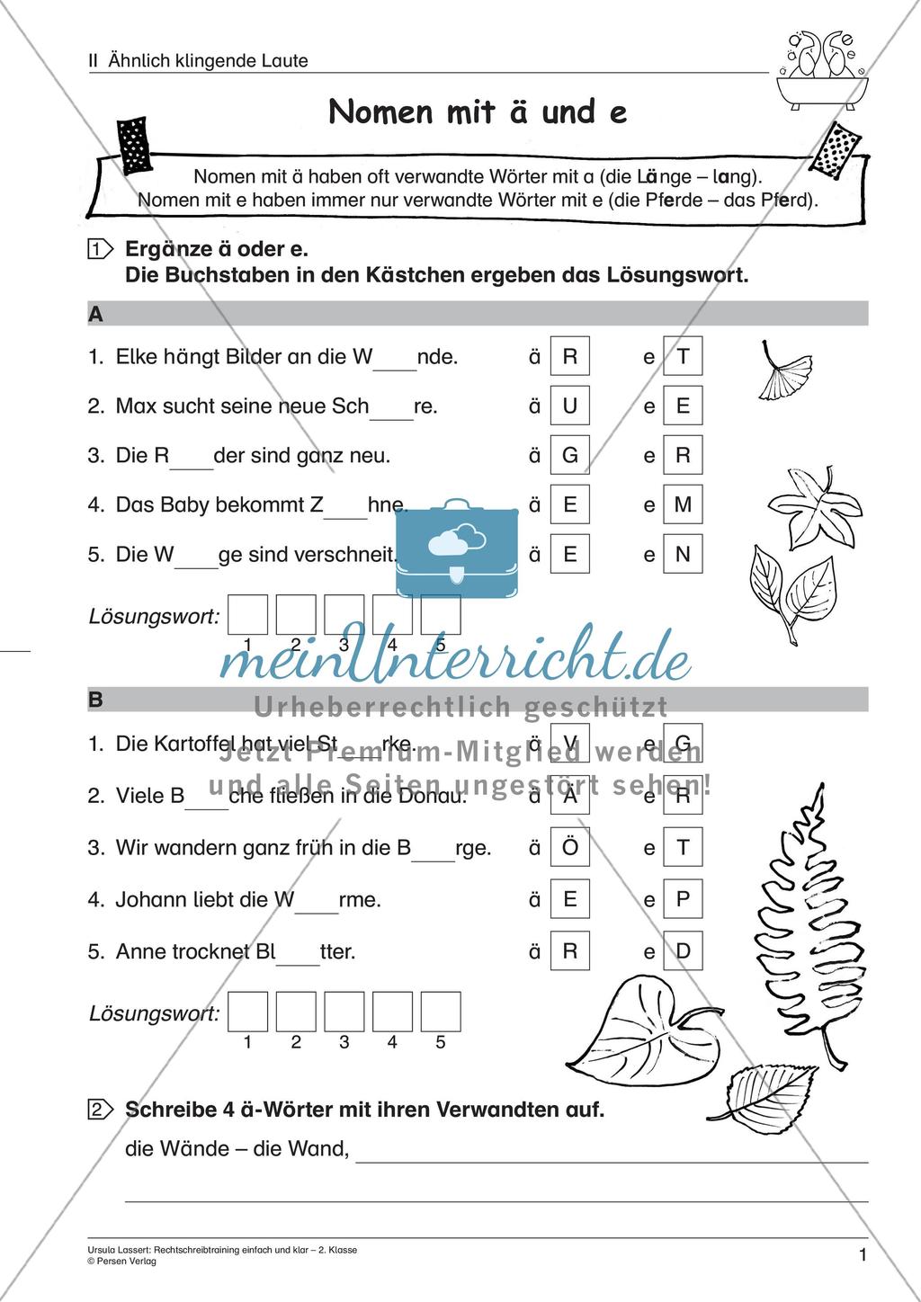 Wörter mit ähnlich klingenden Lauten Preview 3