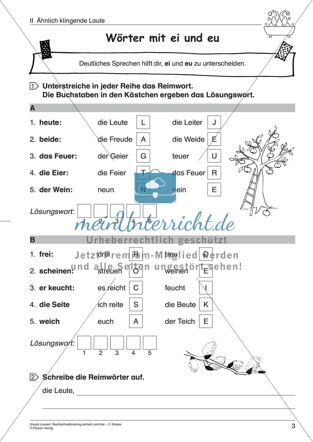 Wörter mit ähnlich klingenden Lauten Preview 5