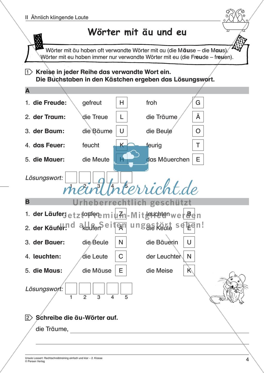 Wörter mit ähnlich klingenden Lauten Preview 6