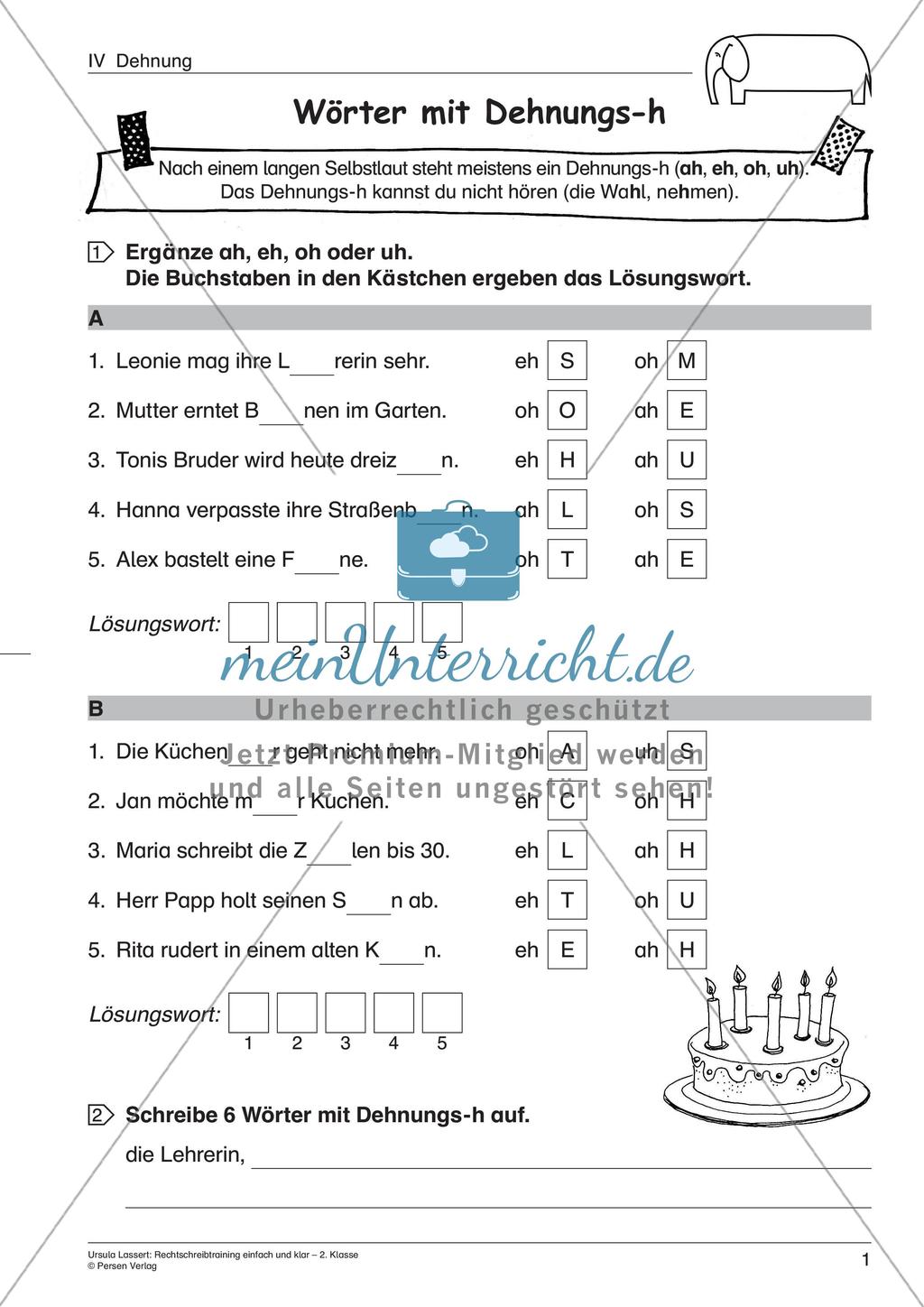 Wörter mit Dehnung Preview 3