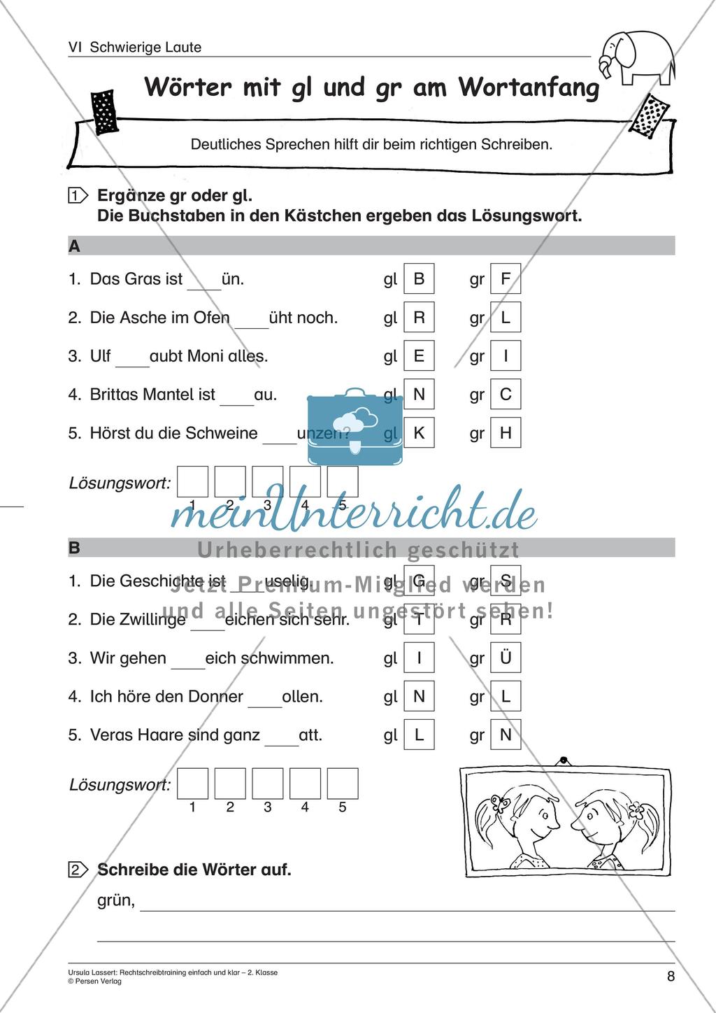 Wörter mit schwierigen Lauten Preview 10