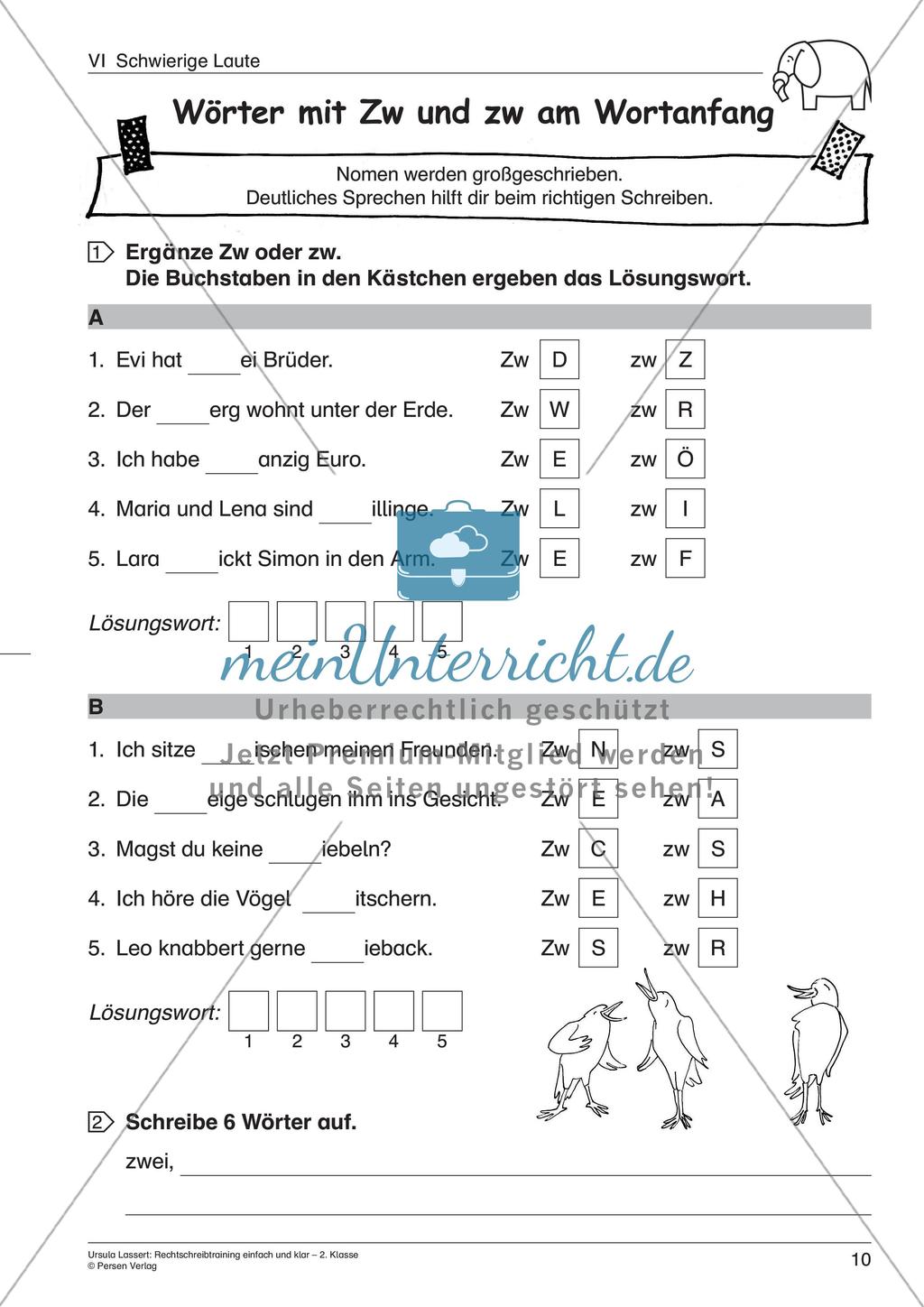 Wörter mit schwierigen Lauten Preview 12