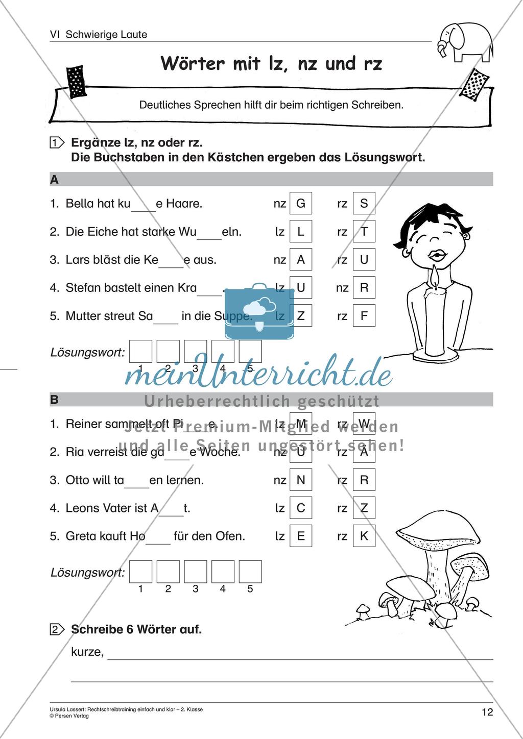 Wörter mit schwierigen Lauten Preview 14