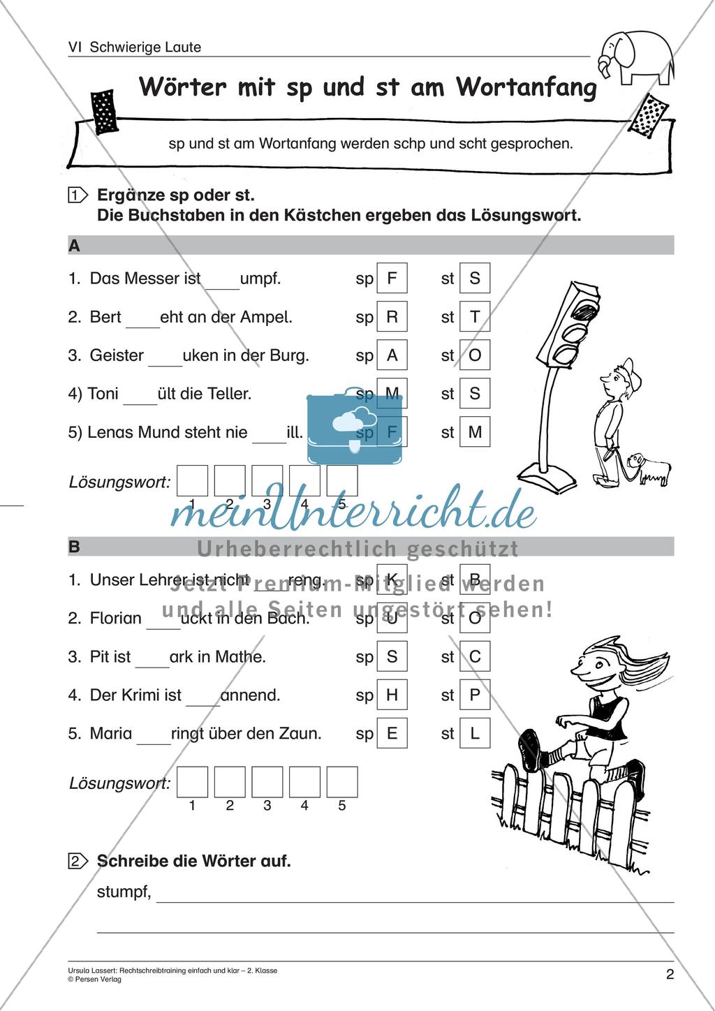 Wörter mit schwierigen Lauten Preview 4