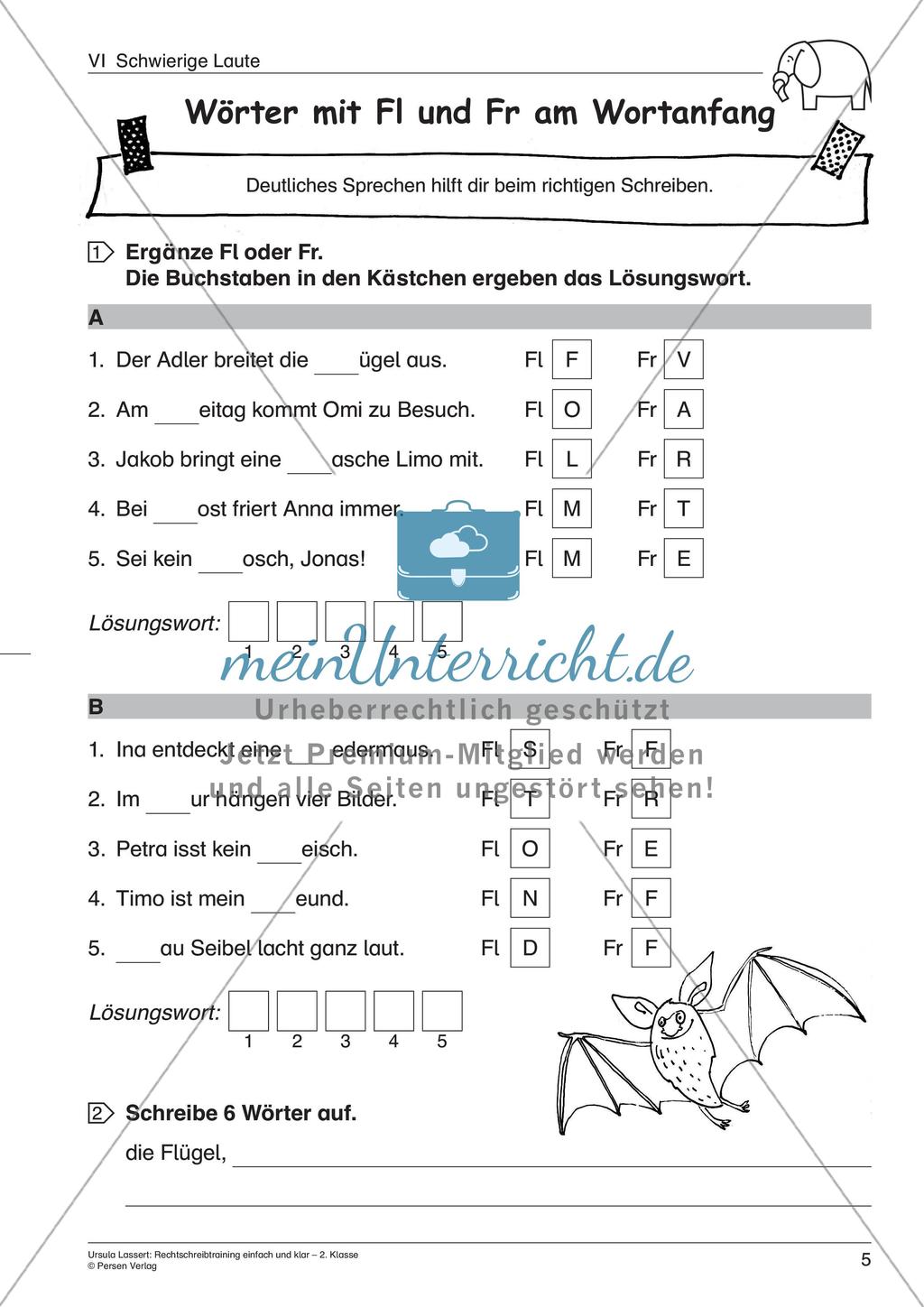 Wörter mit schwierigen Lauten Preview 7