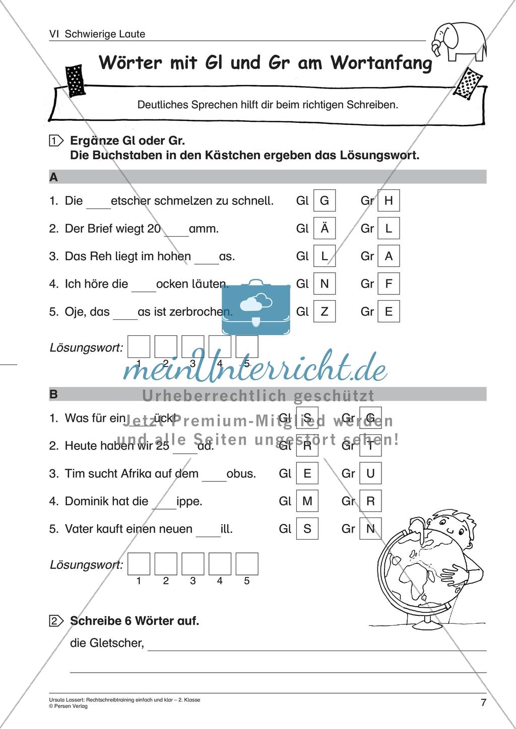 Wörter mit schwierigen Lauten Preview 9