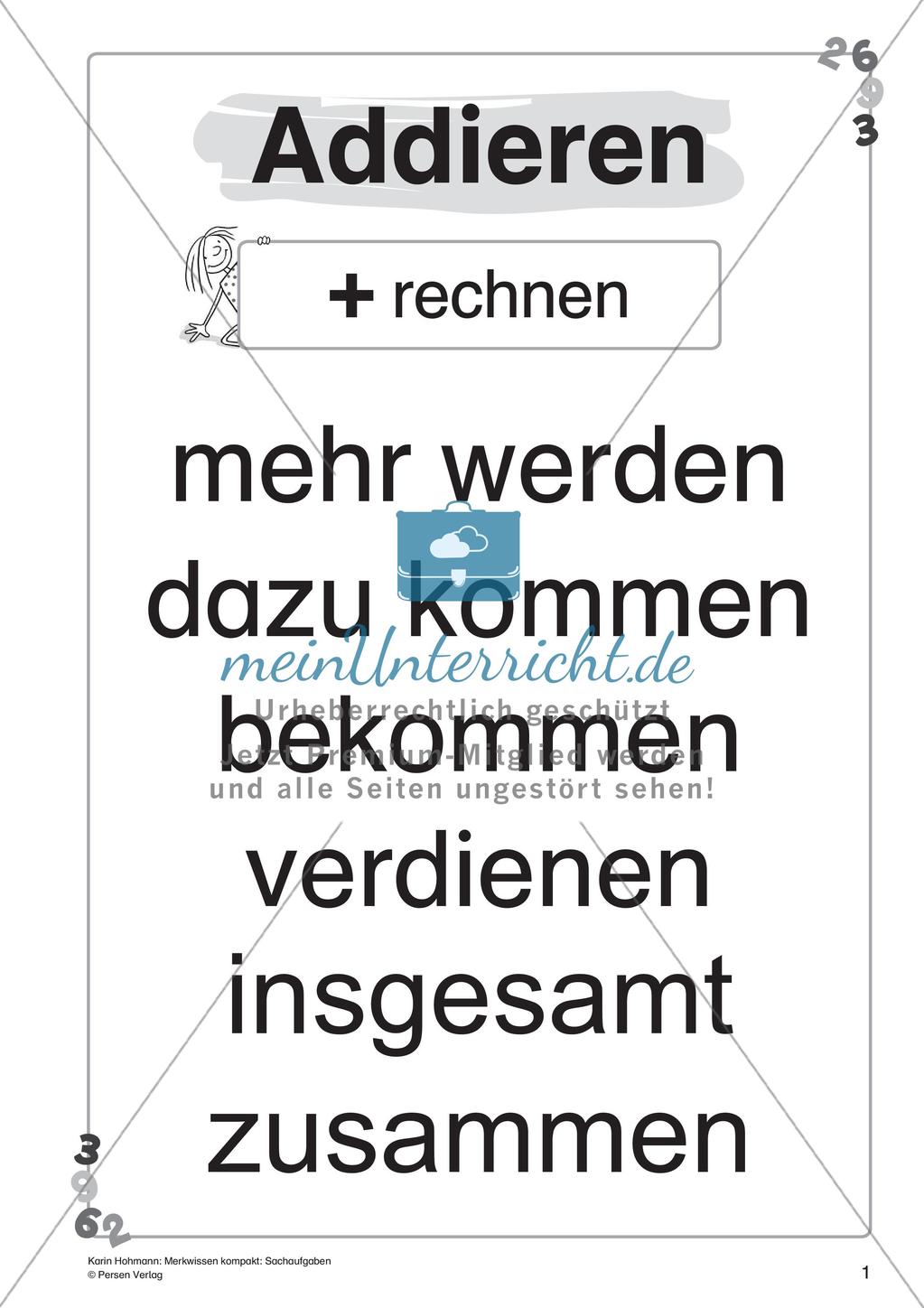 Merkwissen kompakt: Sachaufgaben Preview 3
