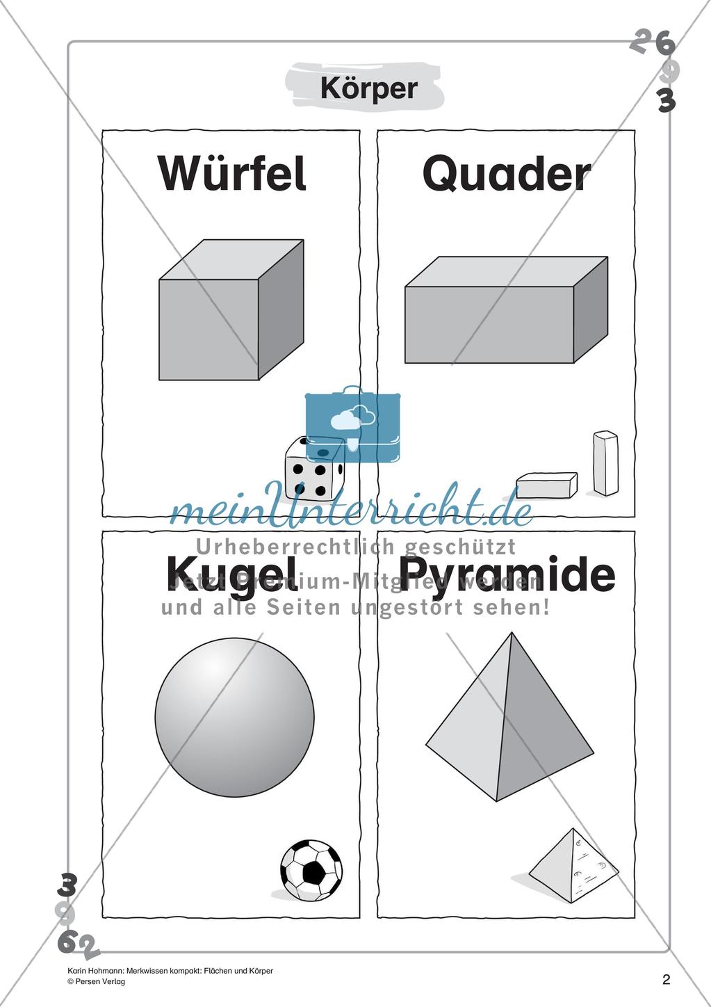 Merkwissen kompakt: Flächen und Körper Preview 4