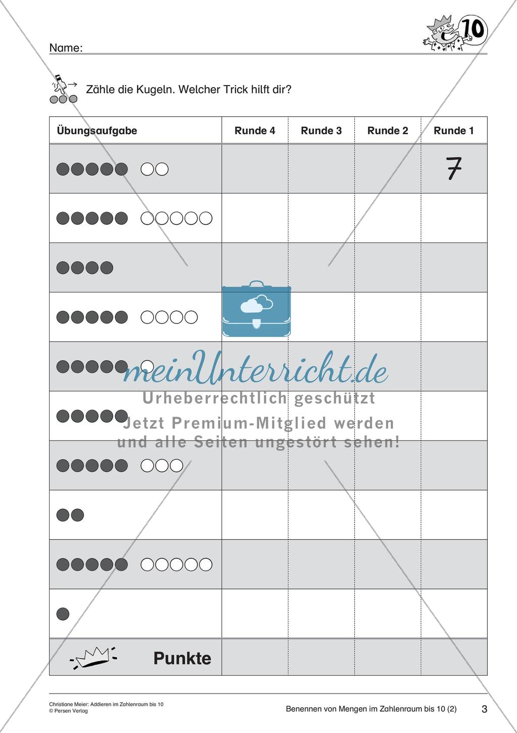 Addition im Zahlenraum bis 10 Preview 5