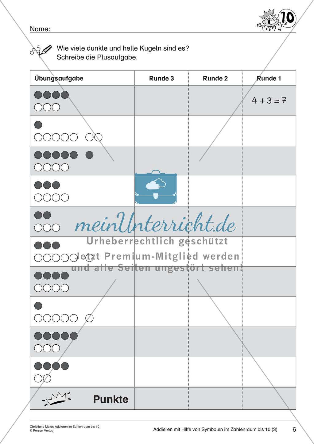 Addition im Zahlenraum bis 10 Preview 8