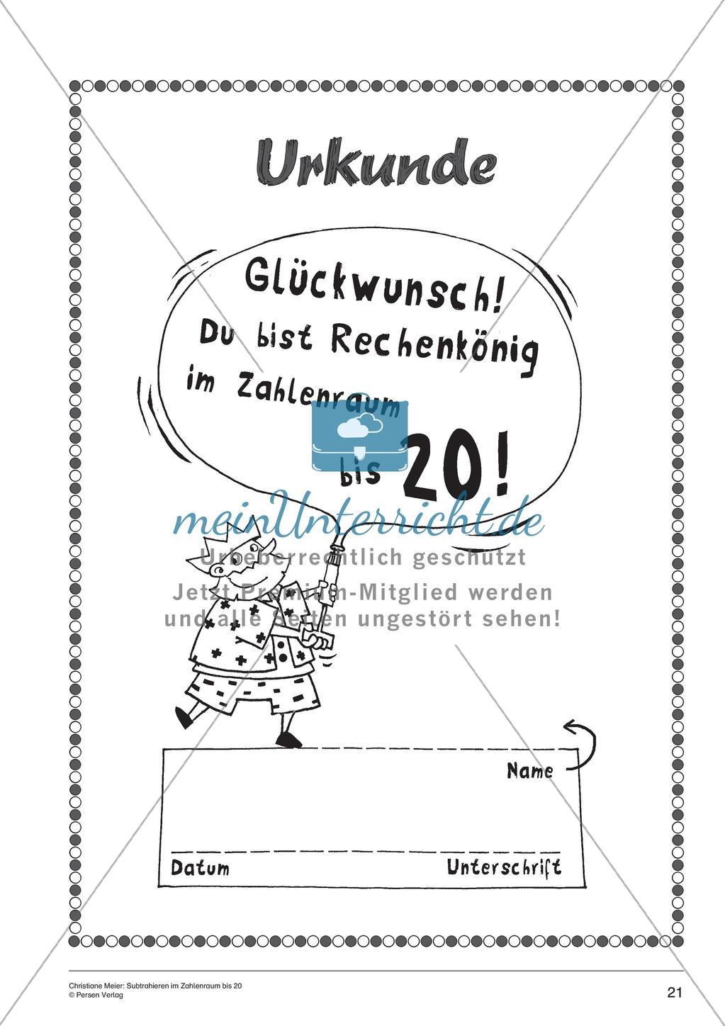 Subtraktion im Zahlenraum bis 20 Preview 23