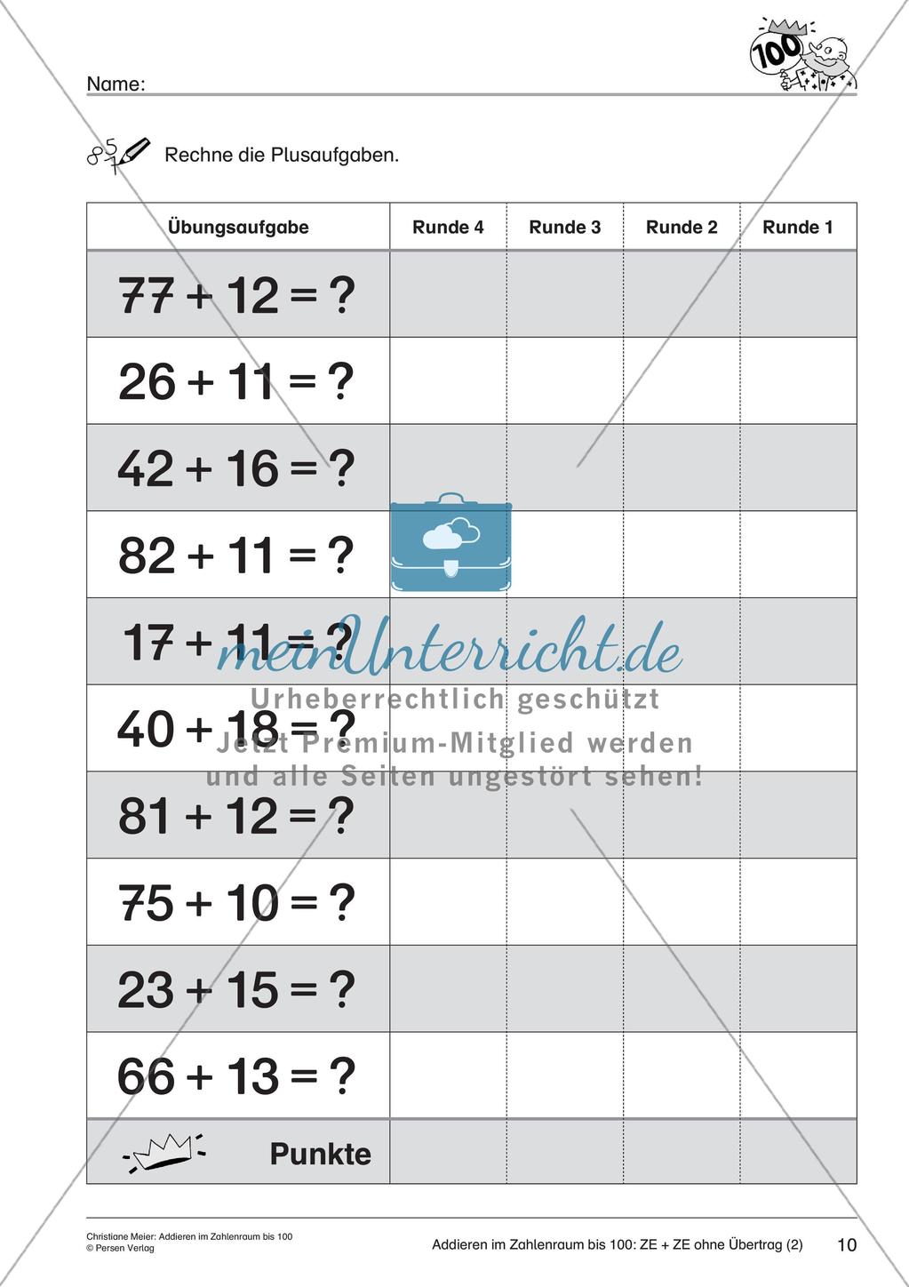 Addition im Zahlenraum bis 100 Preview 12