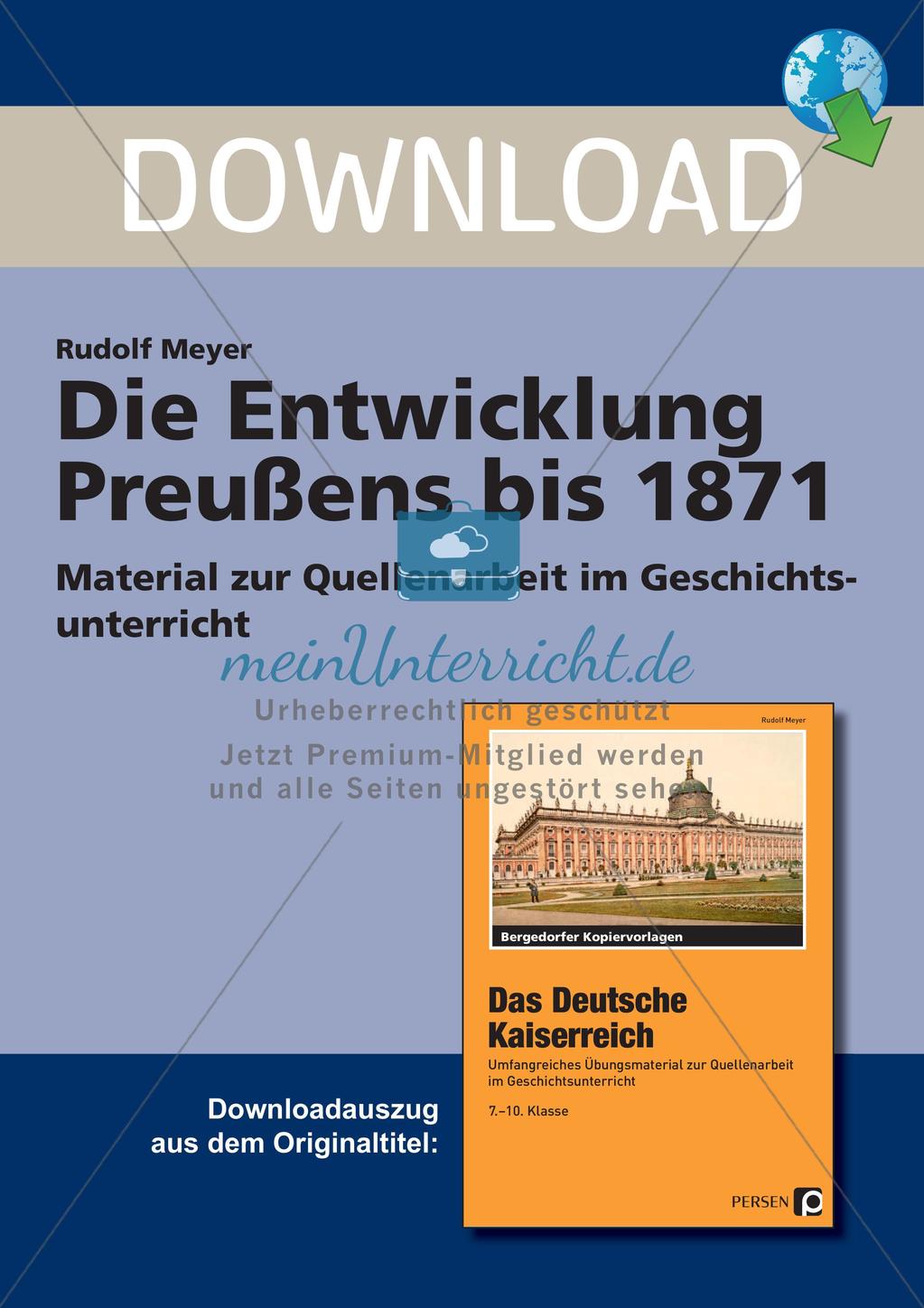 Die Entwicklung Preußens bis 1871 Preview 1