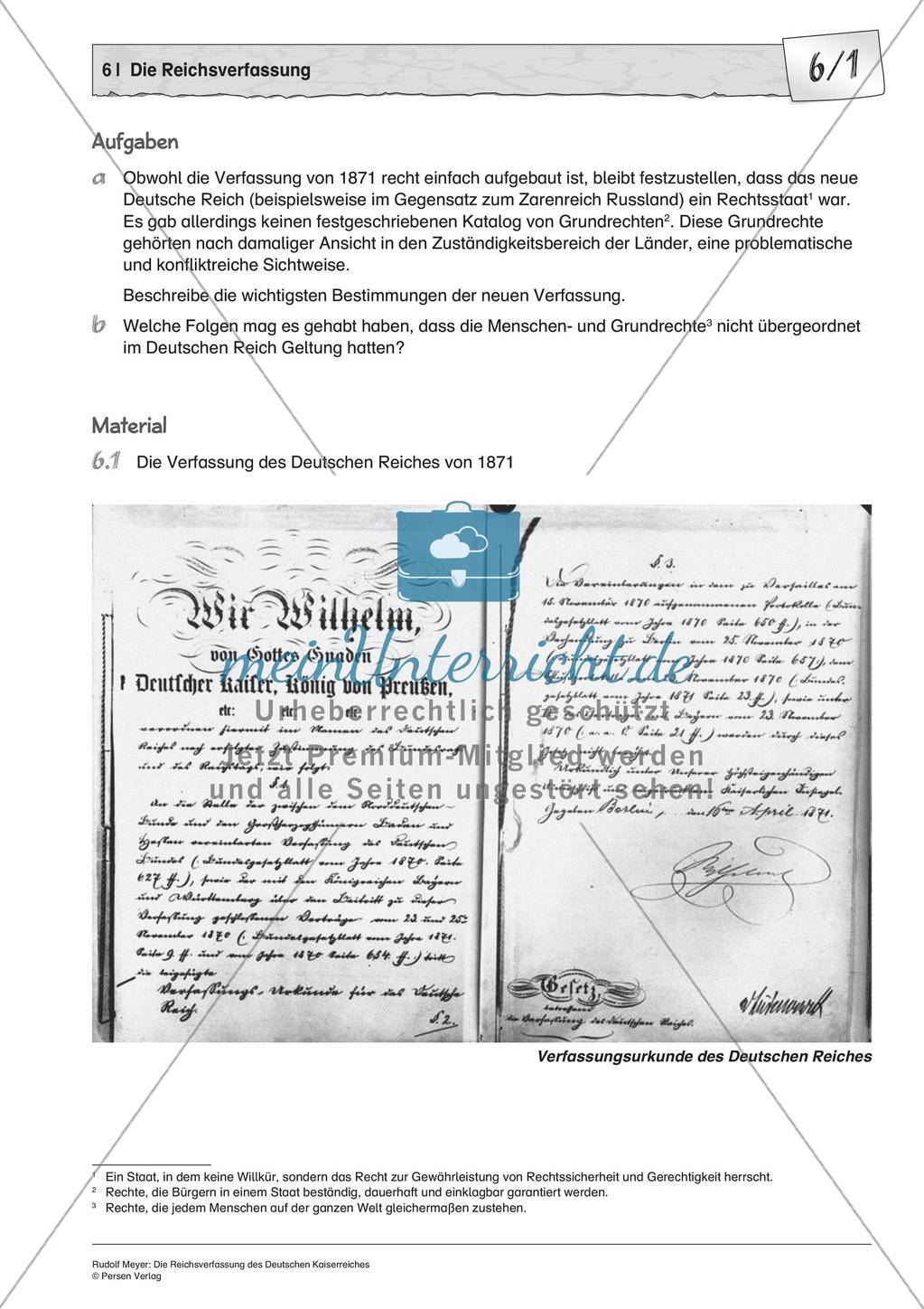 Die Reichsverfassung des Deutschen Kaiserreichs Preview 3