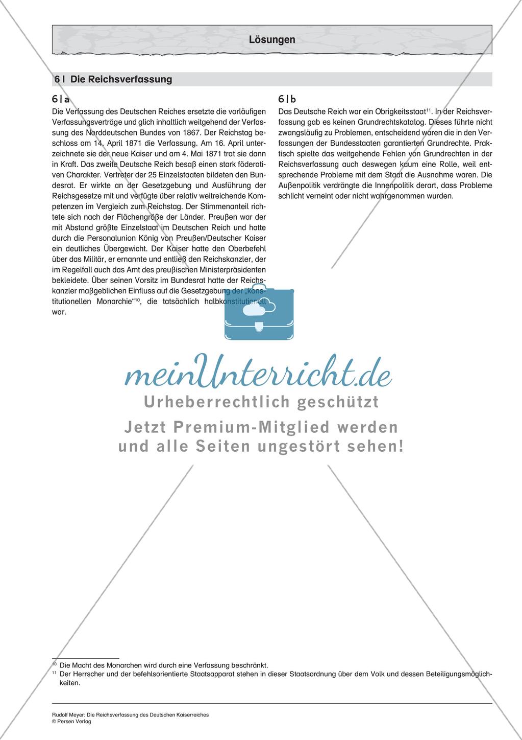 Die Reichsverfassung des Deutschen Kaiserreichs Preview 5