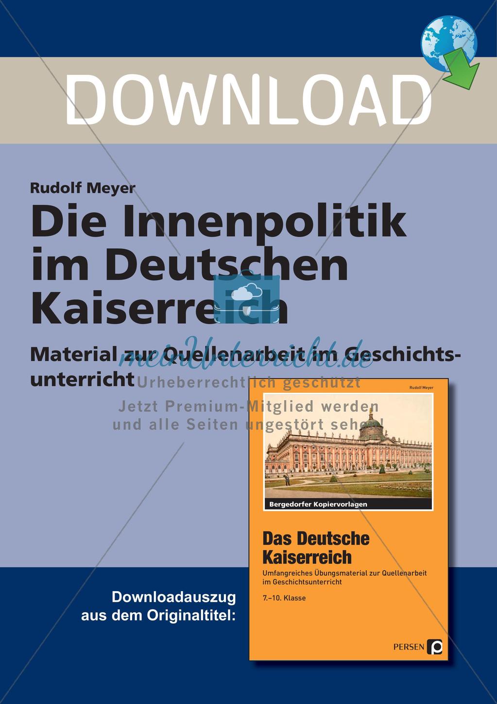 Die Innenpolitik im Deutschen Kaiserreich Preview 1