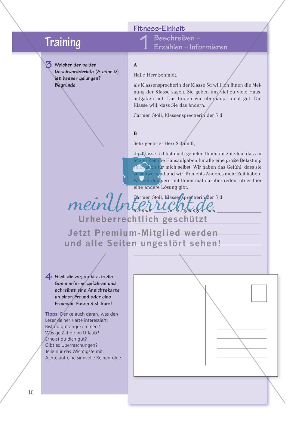 Textsortenunterscheidung: Beschreibung, Erzählung, Information Preview 10