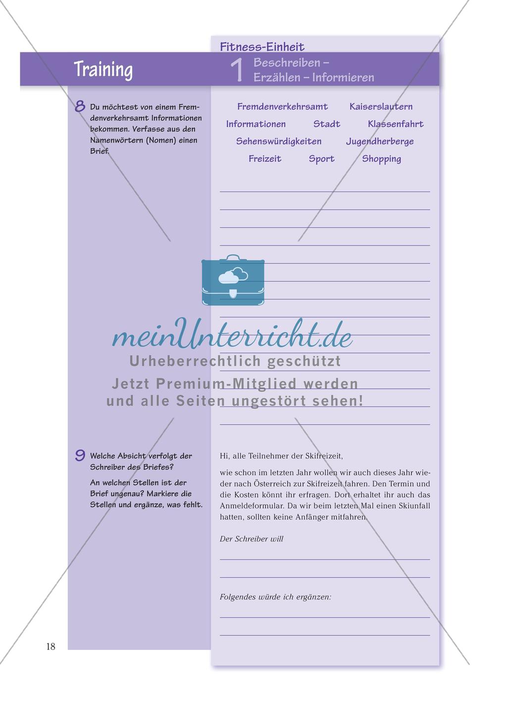 Textsortenunterscheidung: Beschreibung, Erzählung, Information Preview 12
