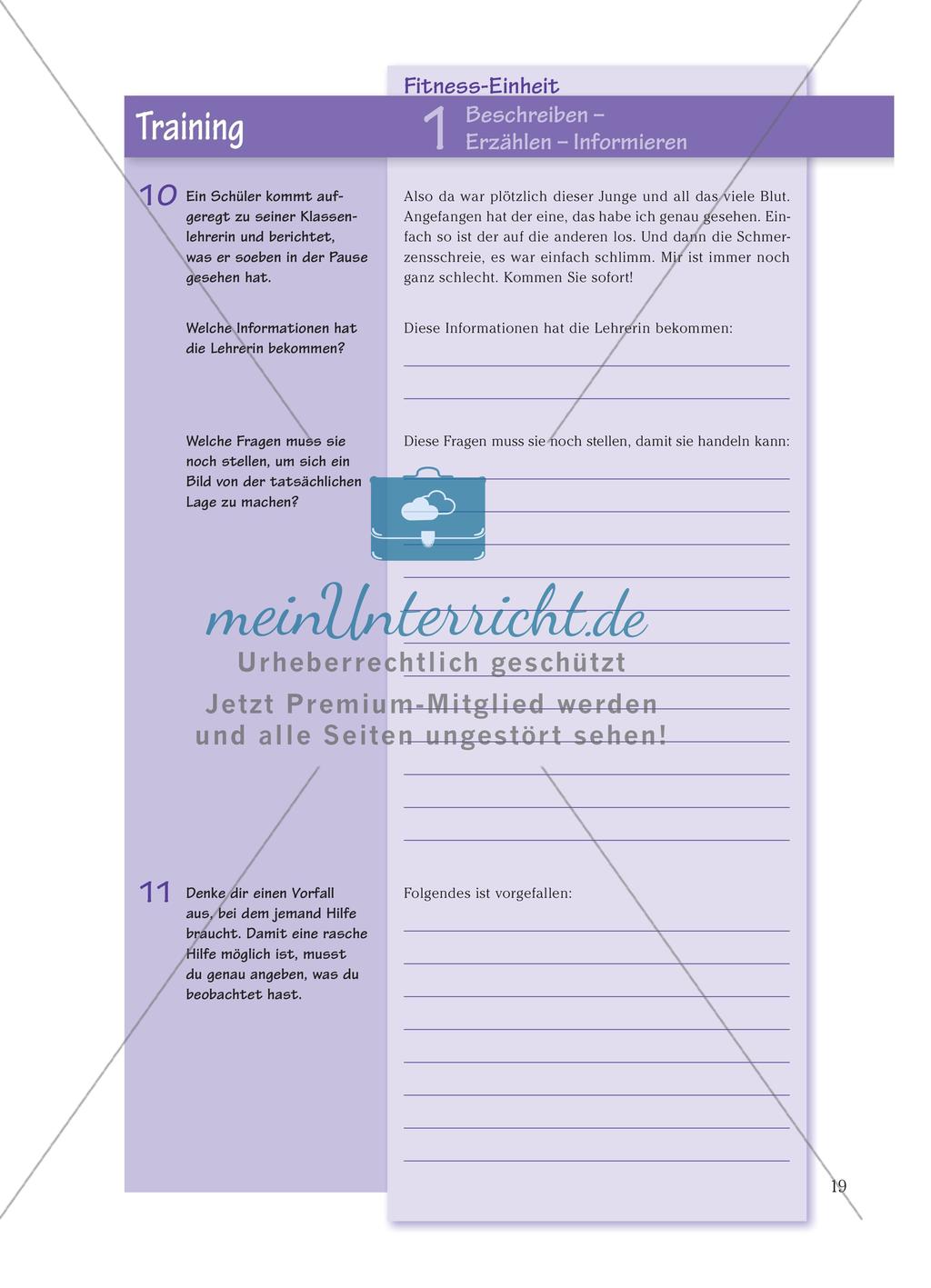Textsortenunterscheidung: Beschreibung, Erzählung, Information Preview 13