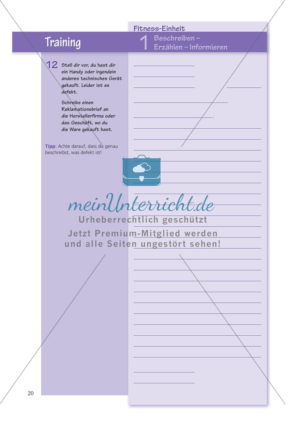 Textsortenunterscheidung: Beschreibung, Erzählung, Information Preview 14