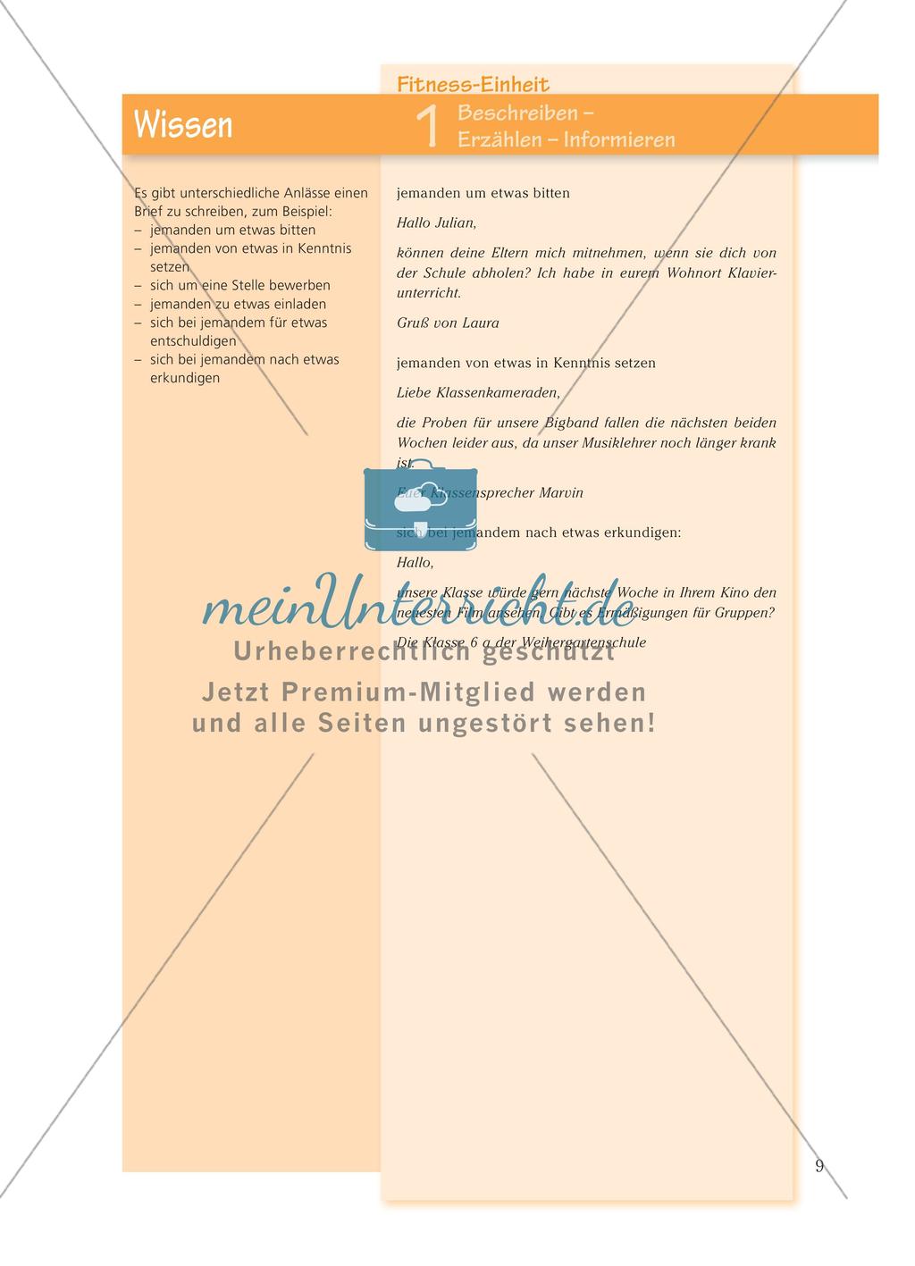 Textsortenunterscheidung: Beschreibung, Erzählung, Information Preview 3