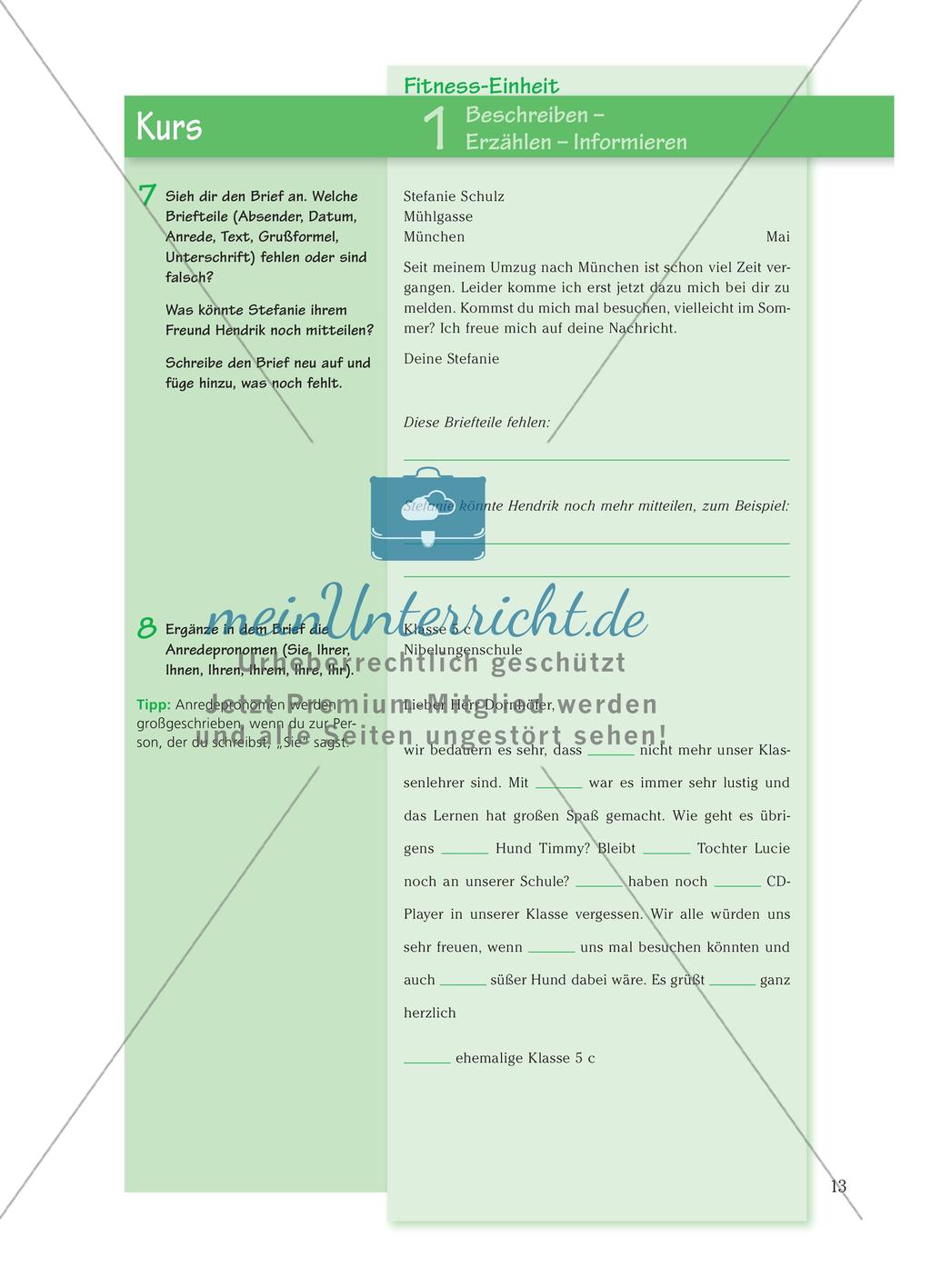 Textsortenunterscheidung: Beschreibung, Erzählung, Information Preview 7