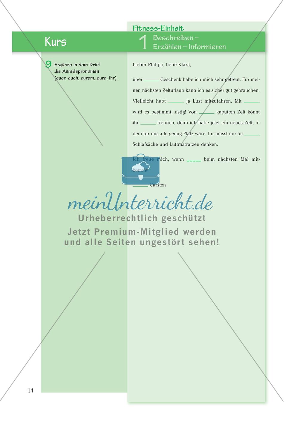 Textsortenunterscheidung: Beschreibung, Erzählung, Information Preview 8