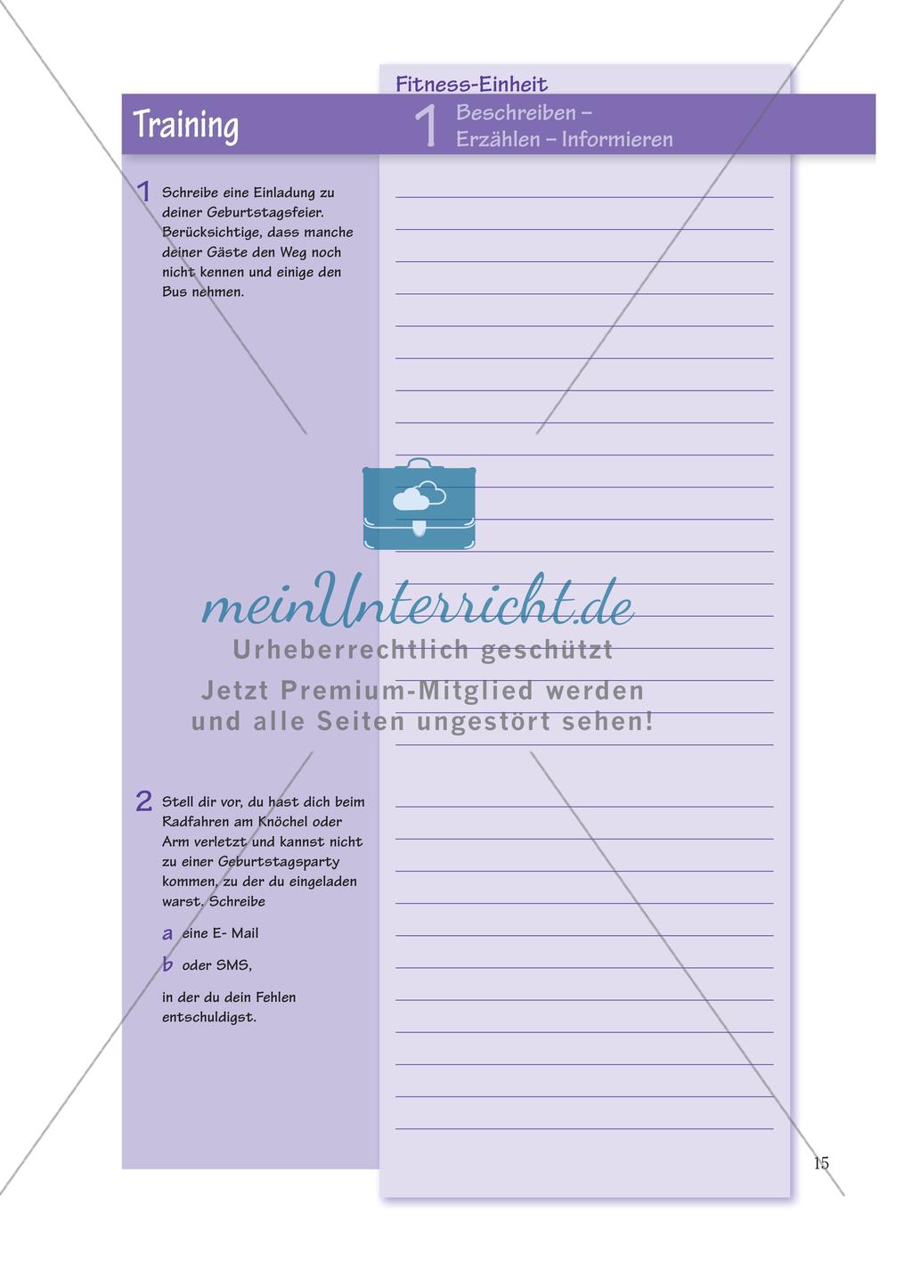 Textsortenunterscheidung: Beschreibung, Erzählung, Information Preview 9