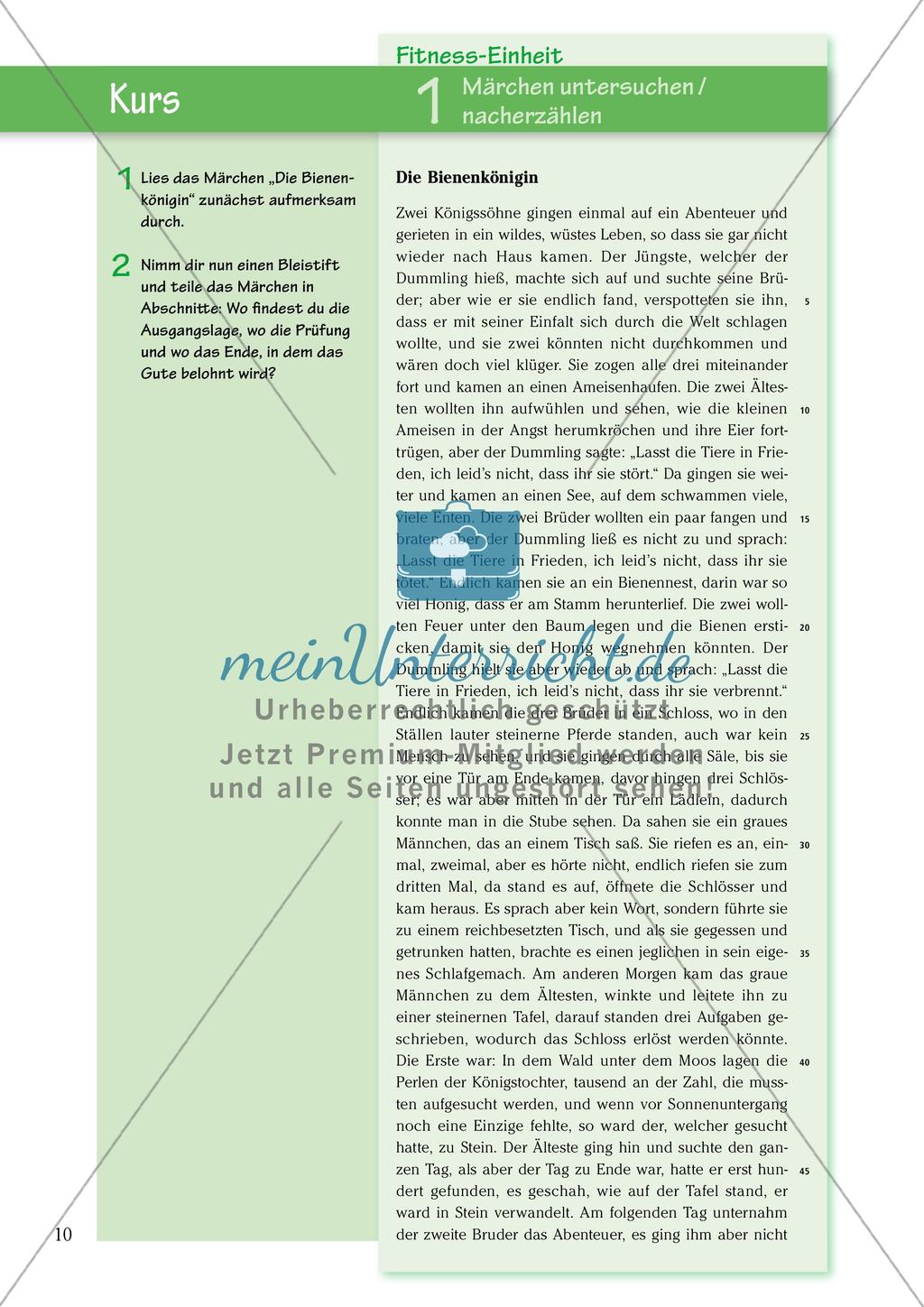 Untersuchen und Gestalten von Texten: Märchen Preview 4