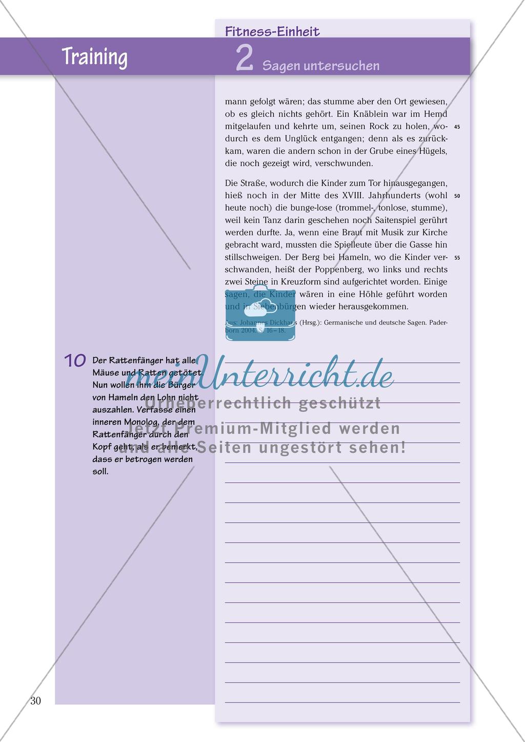 Untersuchen und Gestalten von Texten: Sagen Preview 8