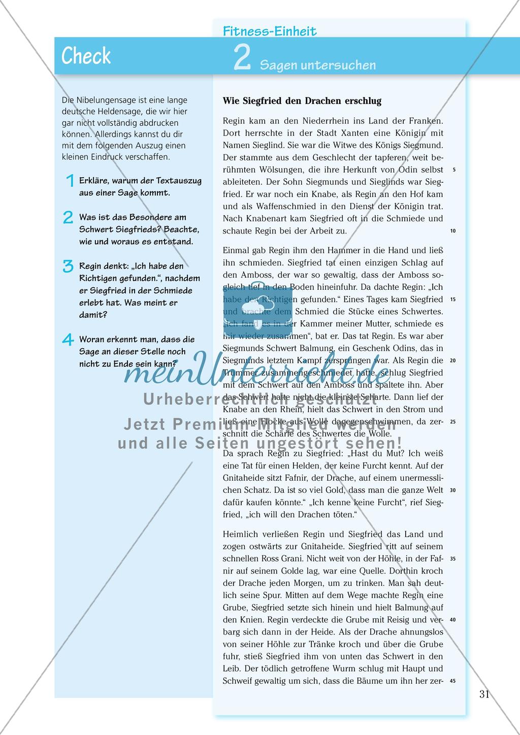 Untersuchen und Gestalten von Texten: Sagen Preview 9