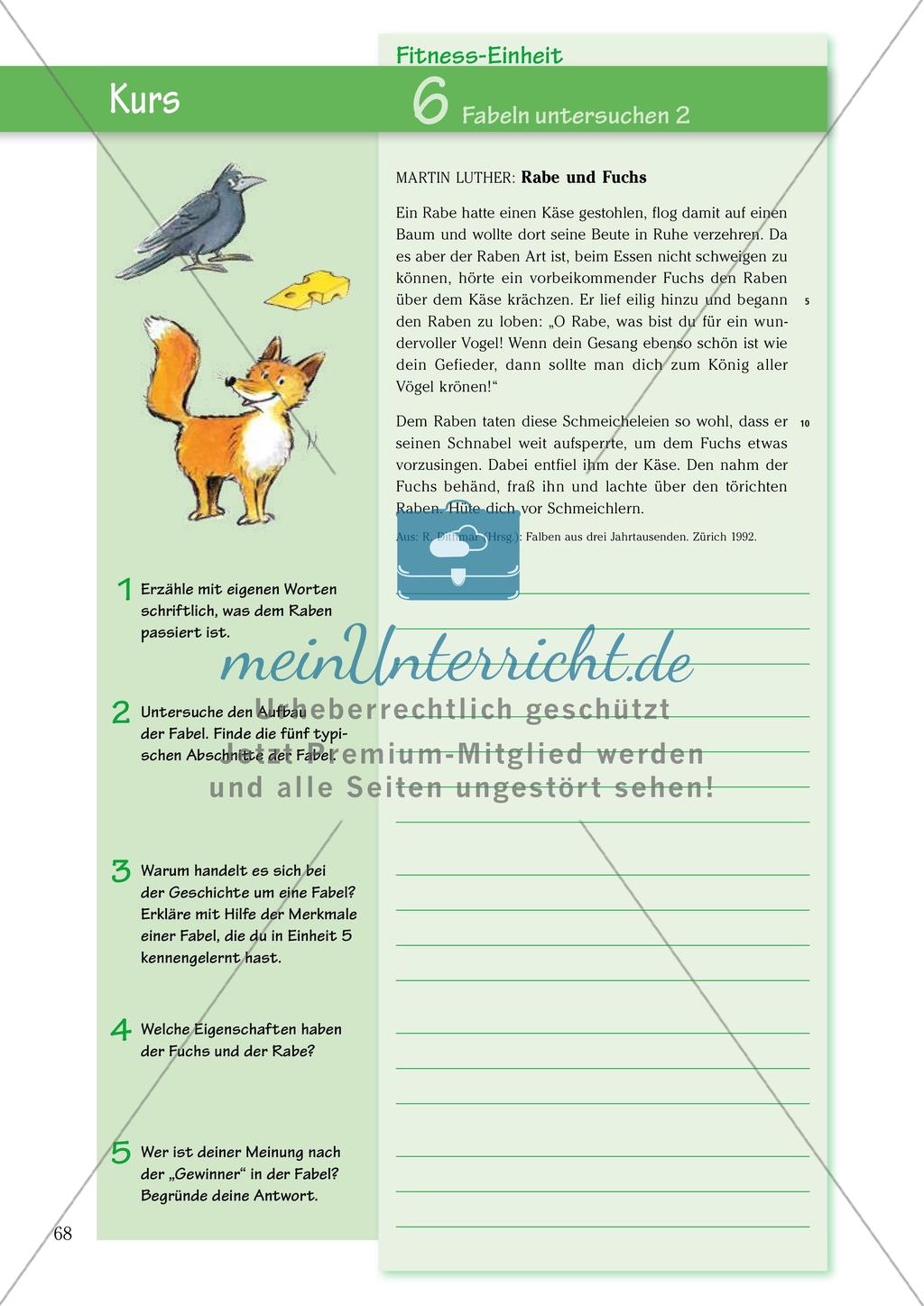 Untersuchen und Gestalten von Texten: Moral einer Fabel Preview 3